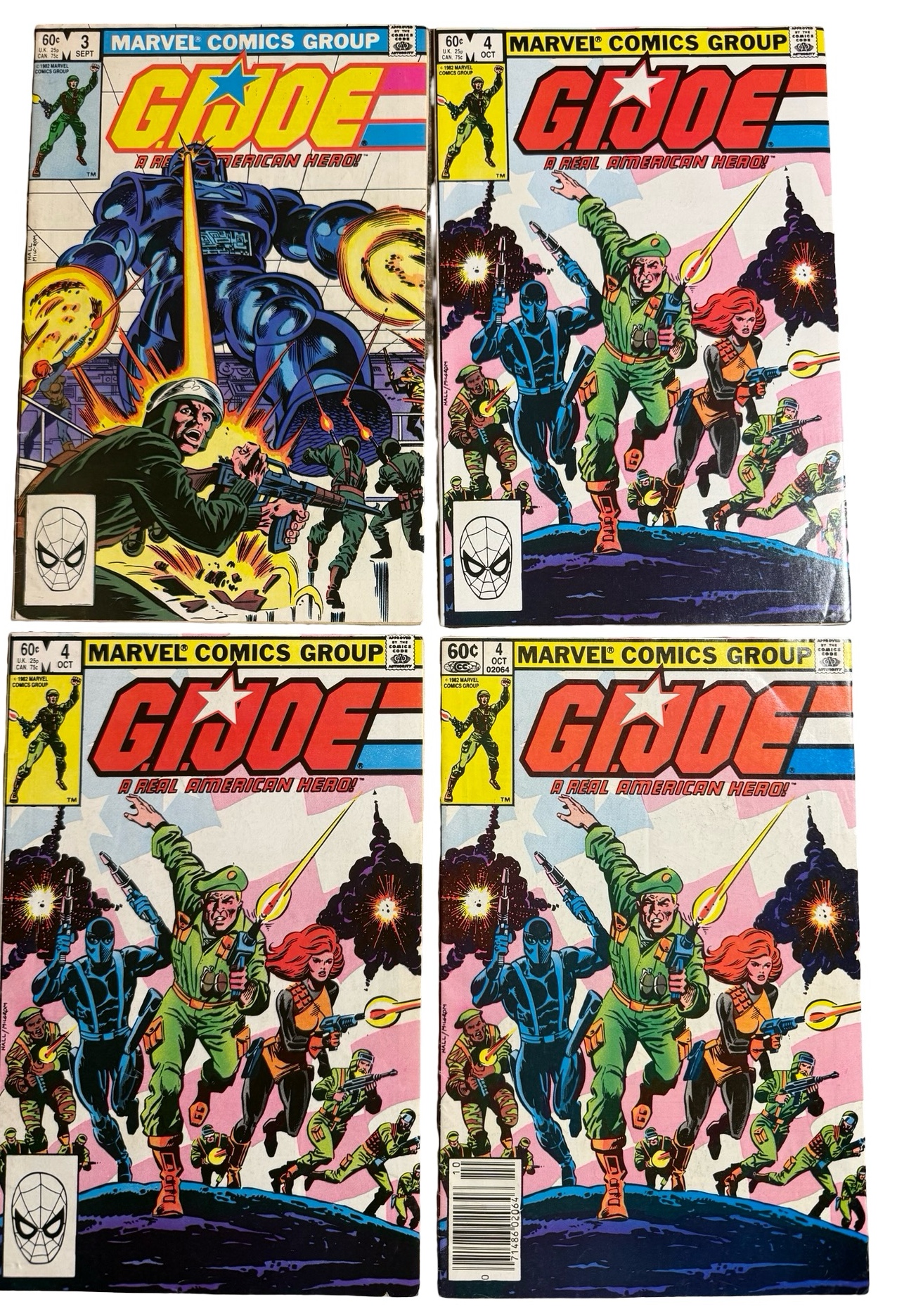 GI Joe #3 & Three Copies of #4