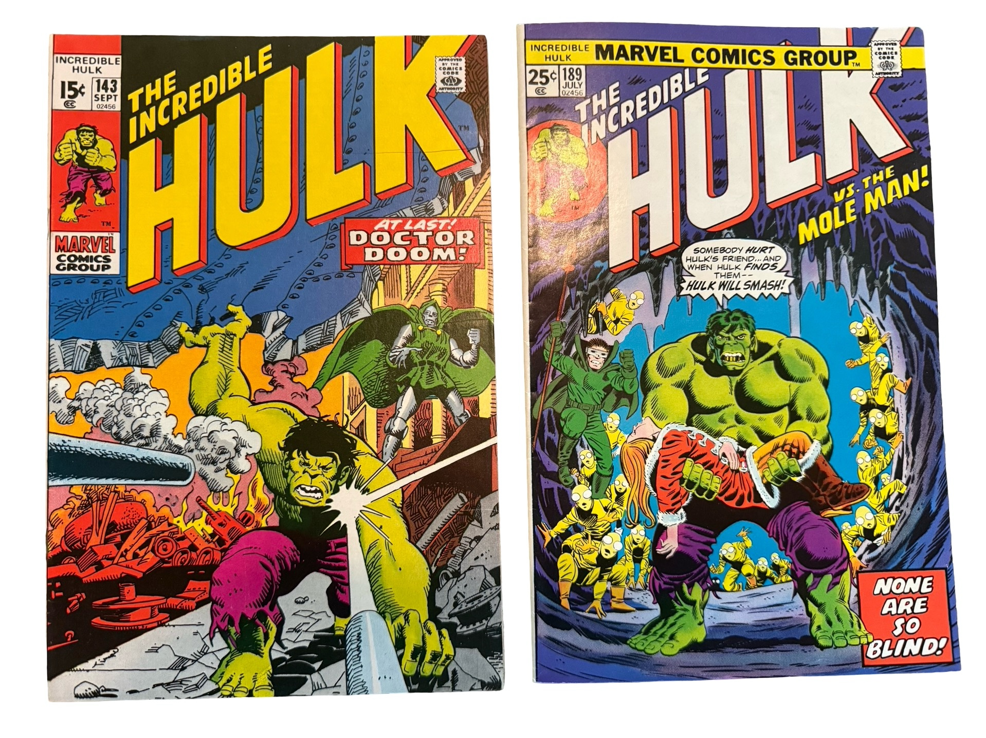 The Incredible Hulk #143 & #189 - Marvel Comics