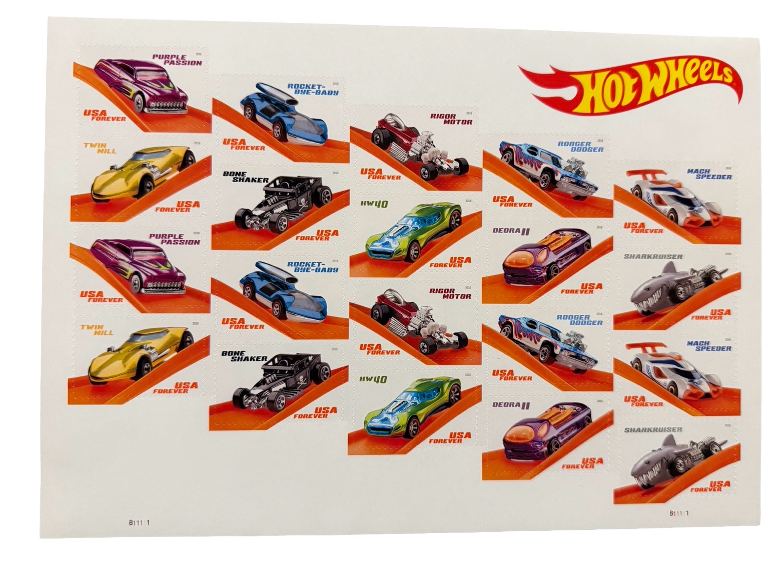 Hotwheels USPS Collector Stamps