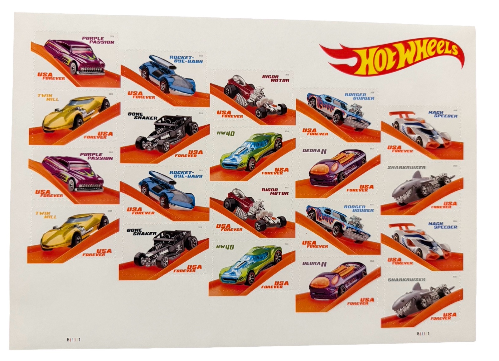 Hotwheels USPS Collector Stamps