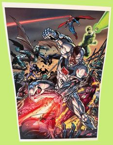 Cyborg Comic Book Cover Poster - Signed by Paul Pelletier