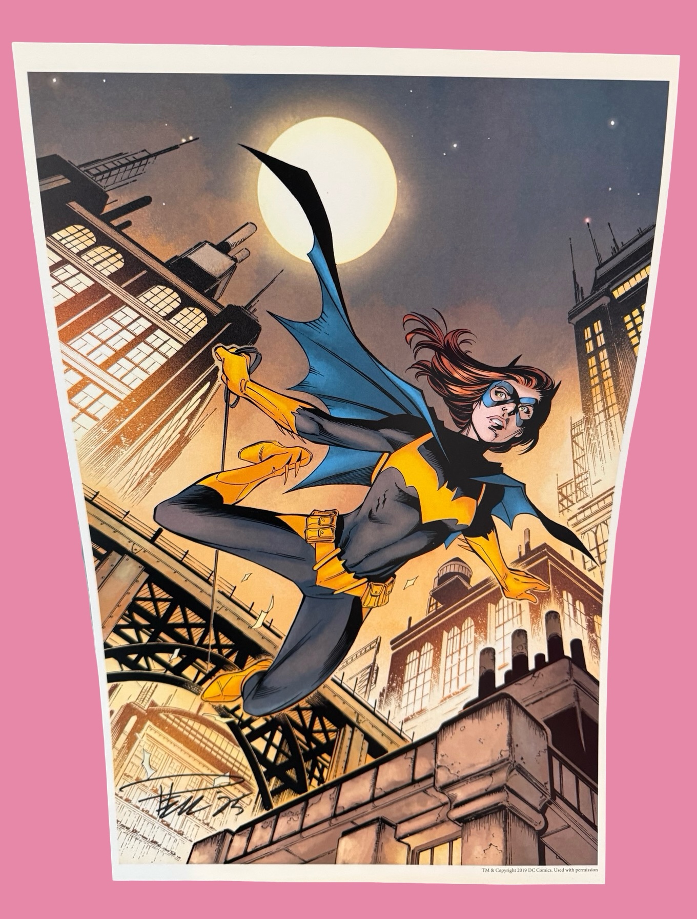 Batgirl Comic Book Cover Poster - Signed by Paul Pelletier