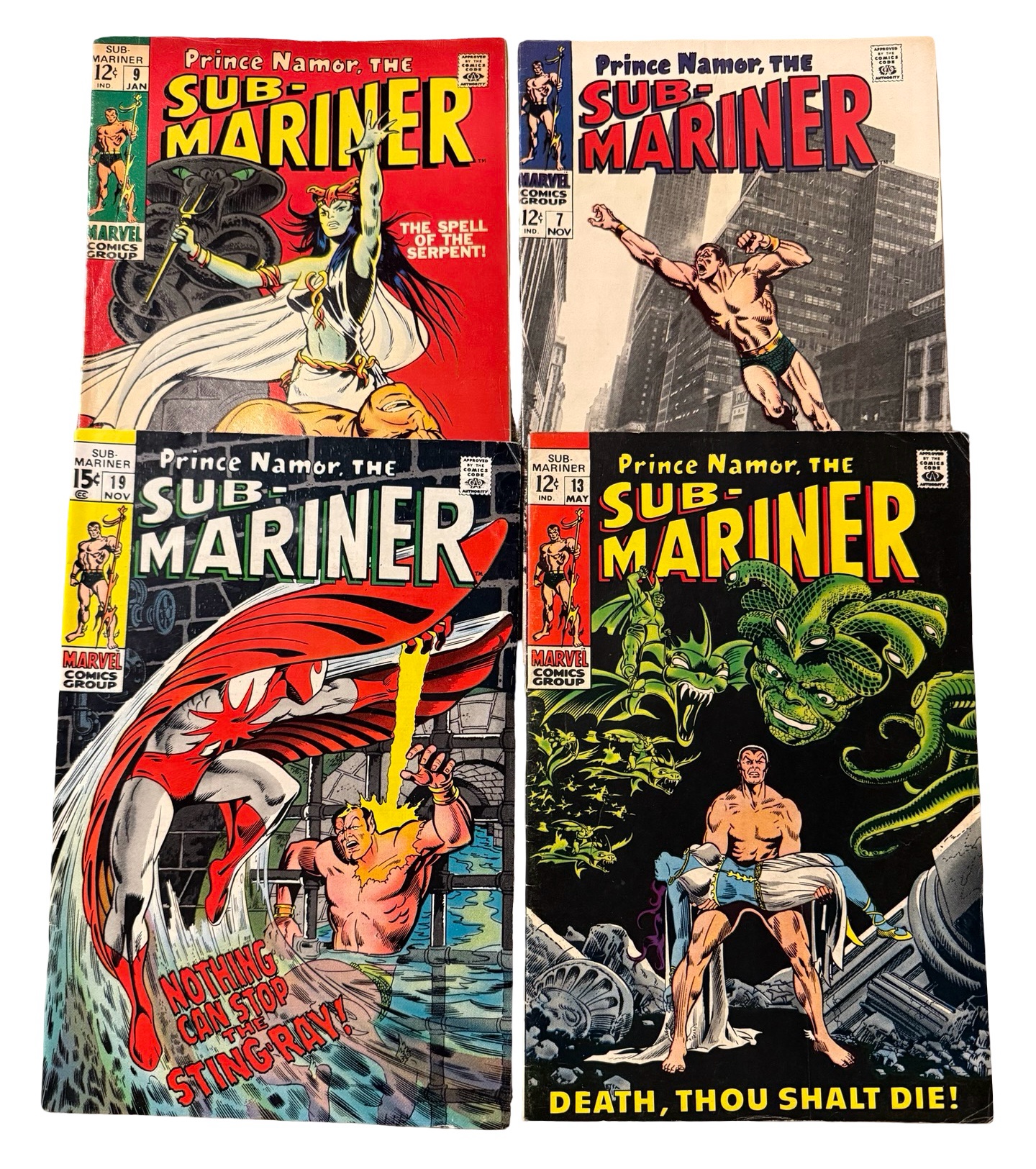 Prince Namor, The Sub-Mariner #7, #9, #13, #19 - Marvel Comics