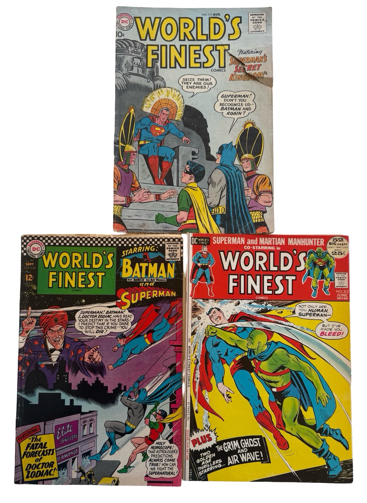 Worlds Finest #111, #160, #212 - DC Comics