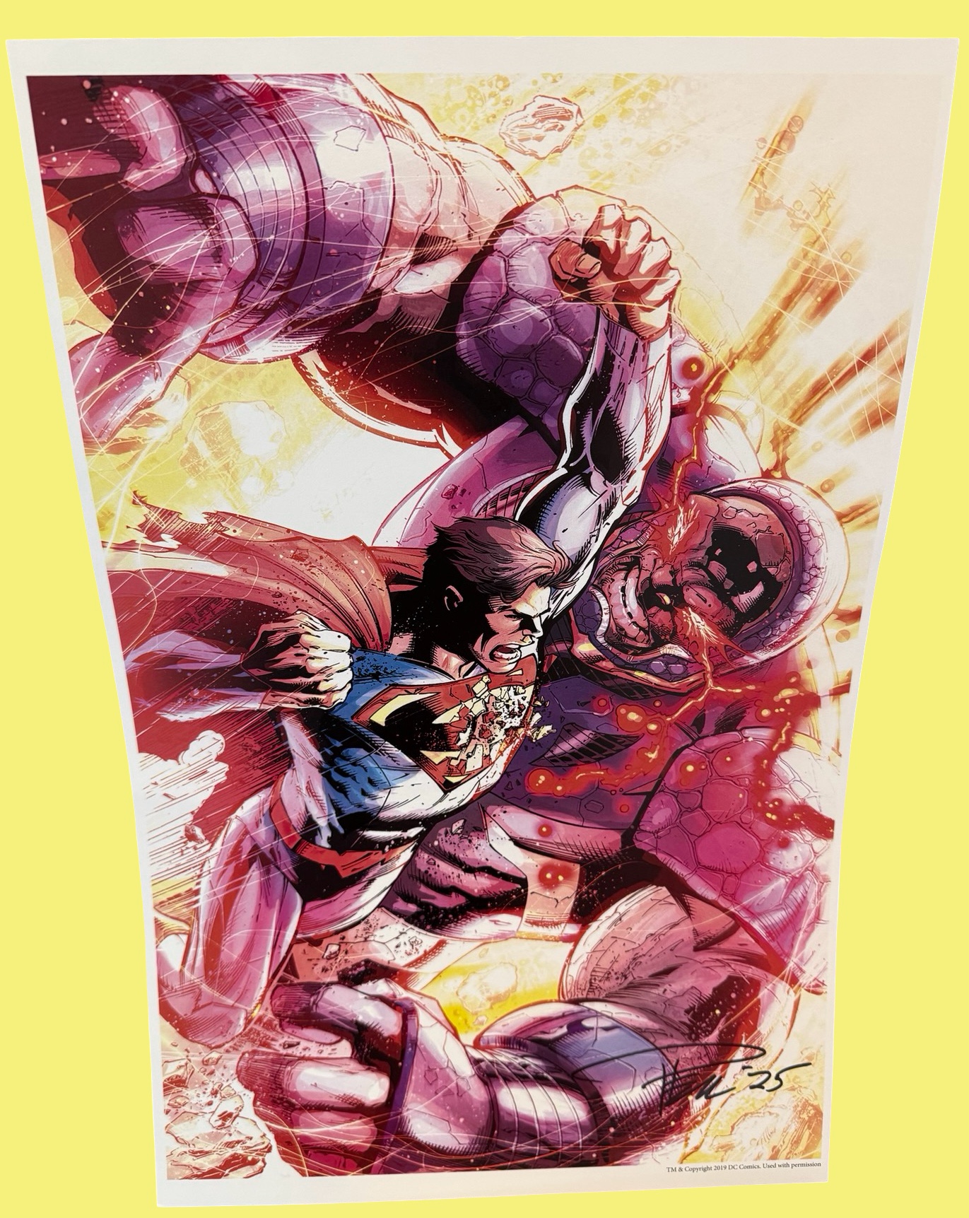 Superman Comic Book Cover Poster - Signed by Paul Pelletier
