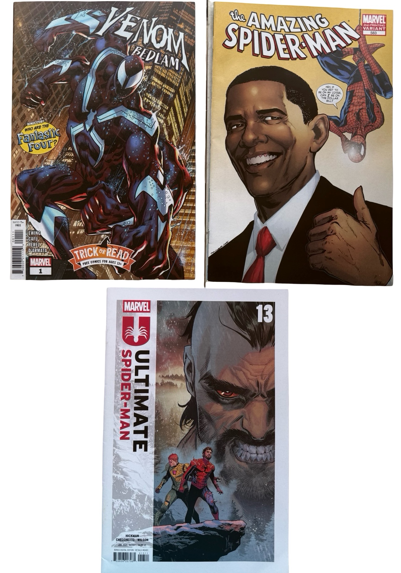 Venom Bedlam, The Amazing Spider-man Barack Obama Edition, Ultimate Spider-man