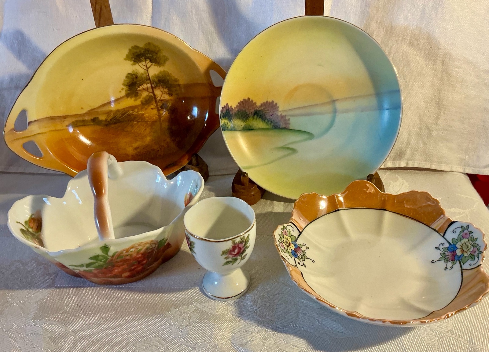 Misc. vintage group Noritake, Bavaria, Meito hand painted china