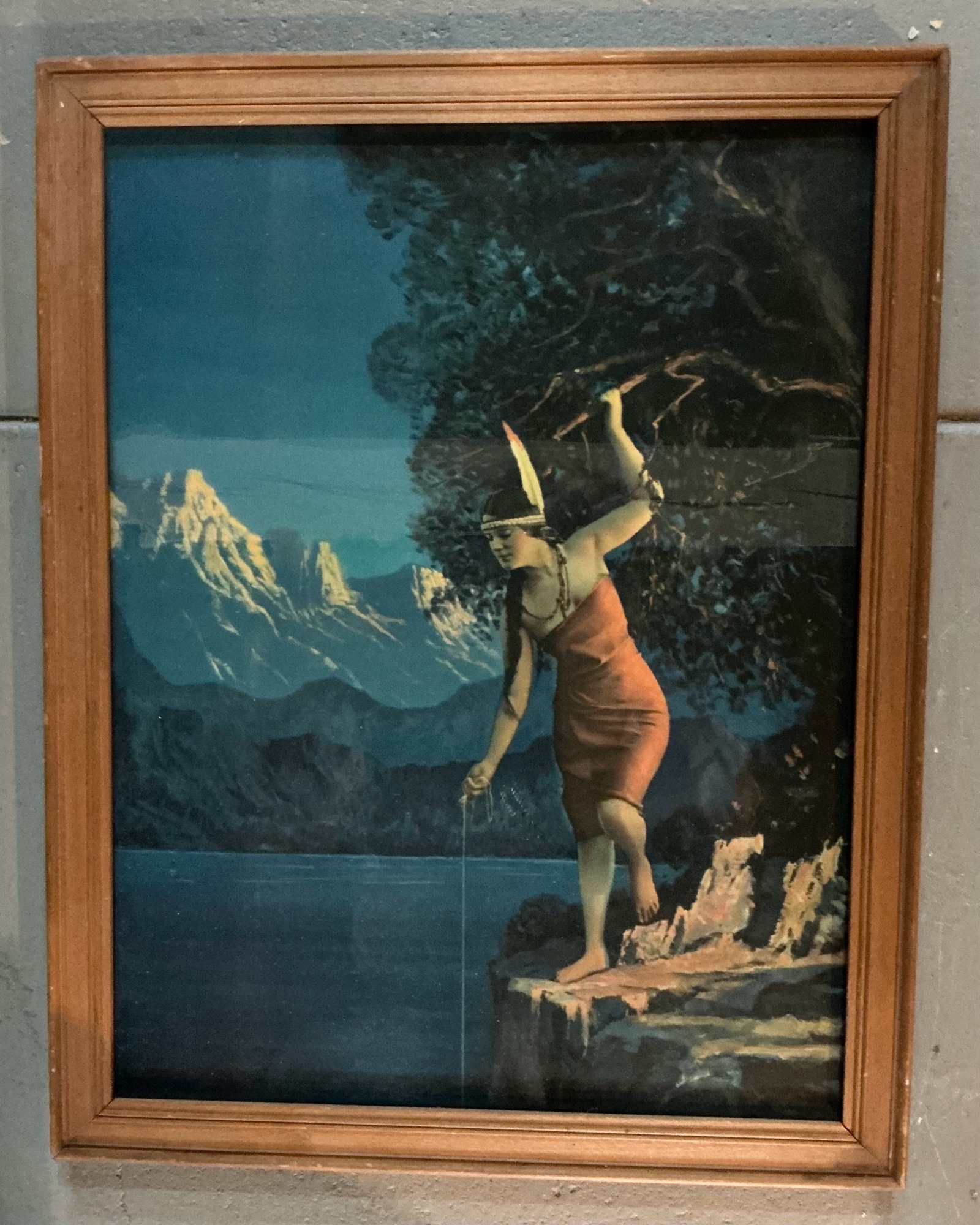 Vintage indian maiden print