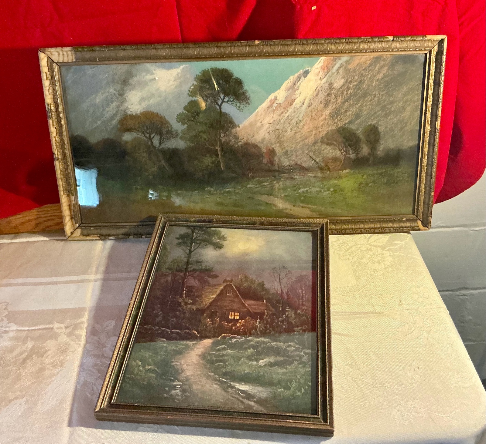 2 vintage landscape prints William Henry Chandler