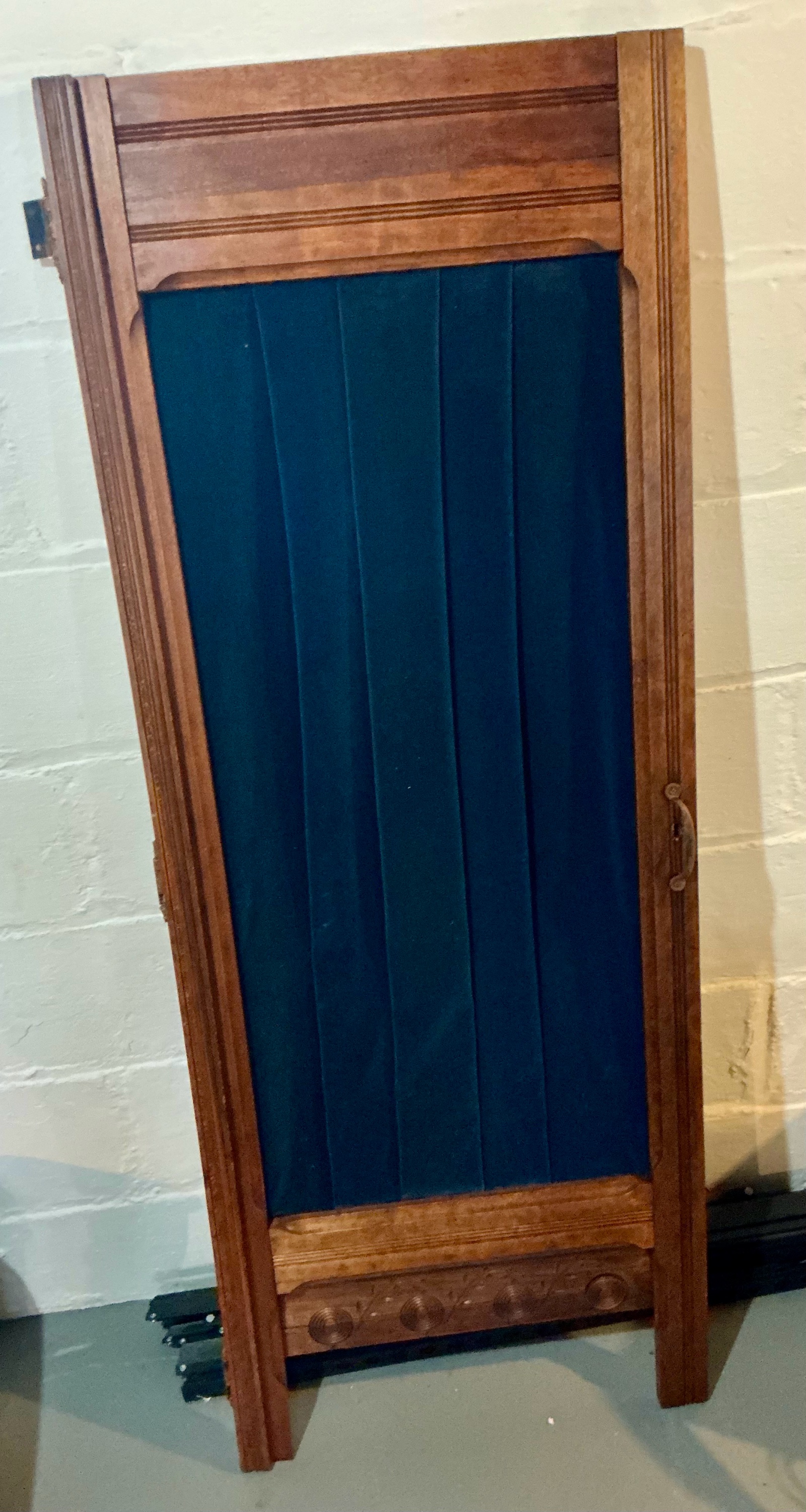 Oak Wood pantry door with hinges, possibly door from a wardrobe