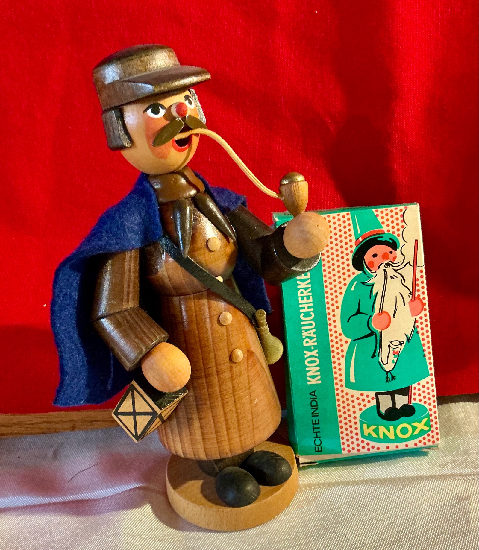 Vintage original Erzgebirge wood smoker made in Germany