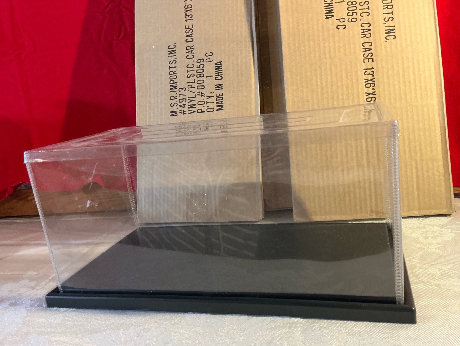 Group of 3 plastic collectors car display cases