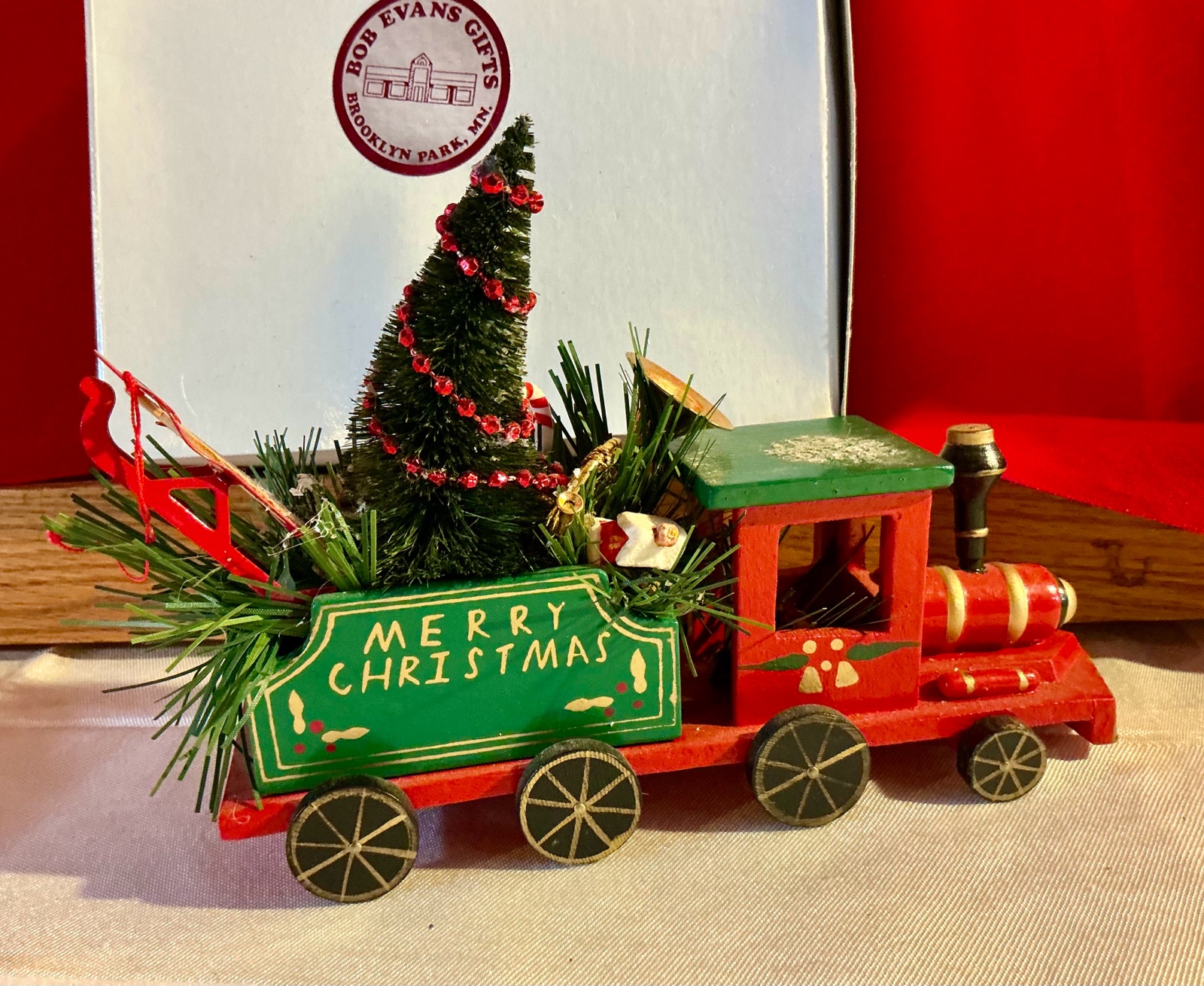Collectable Bob Evans gifts wood christmas train