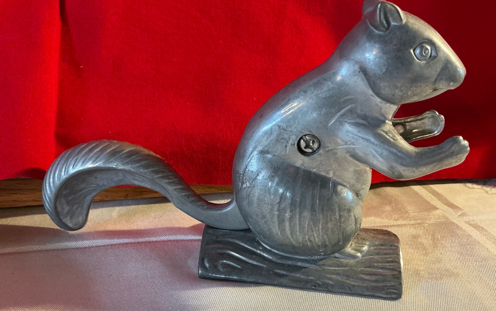 Vintage cast aluminum squirrel nutcracker