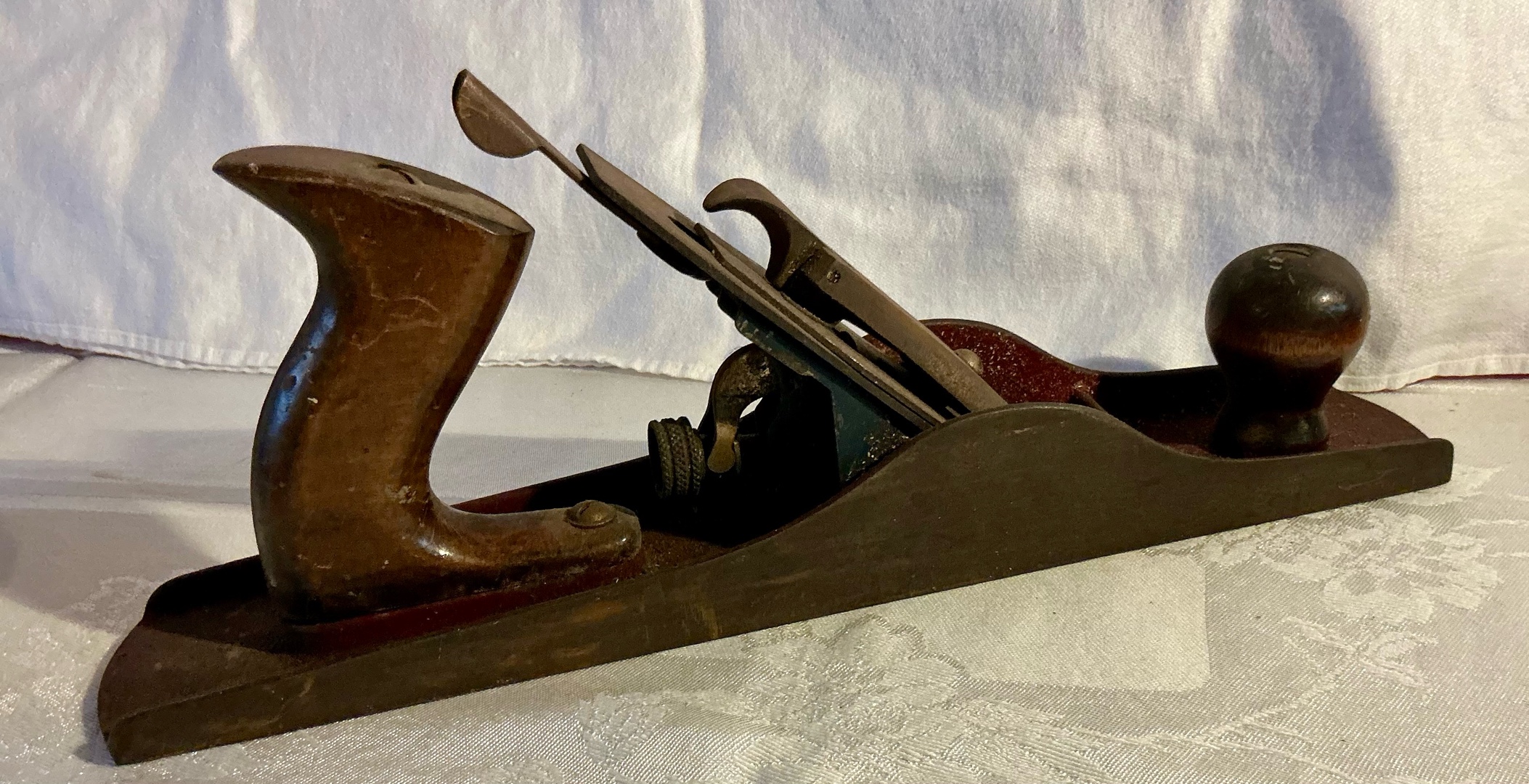 Vintage metal and wood hand plane tool Hallenger marked