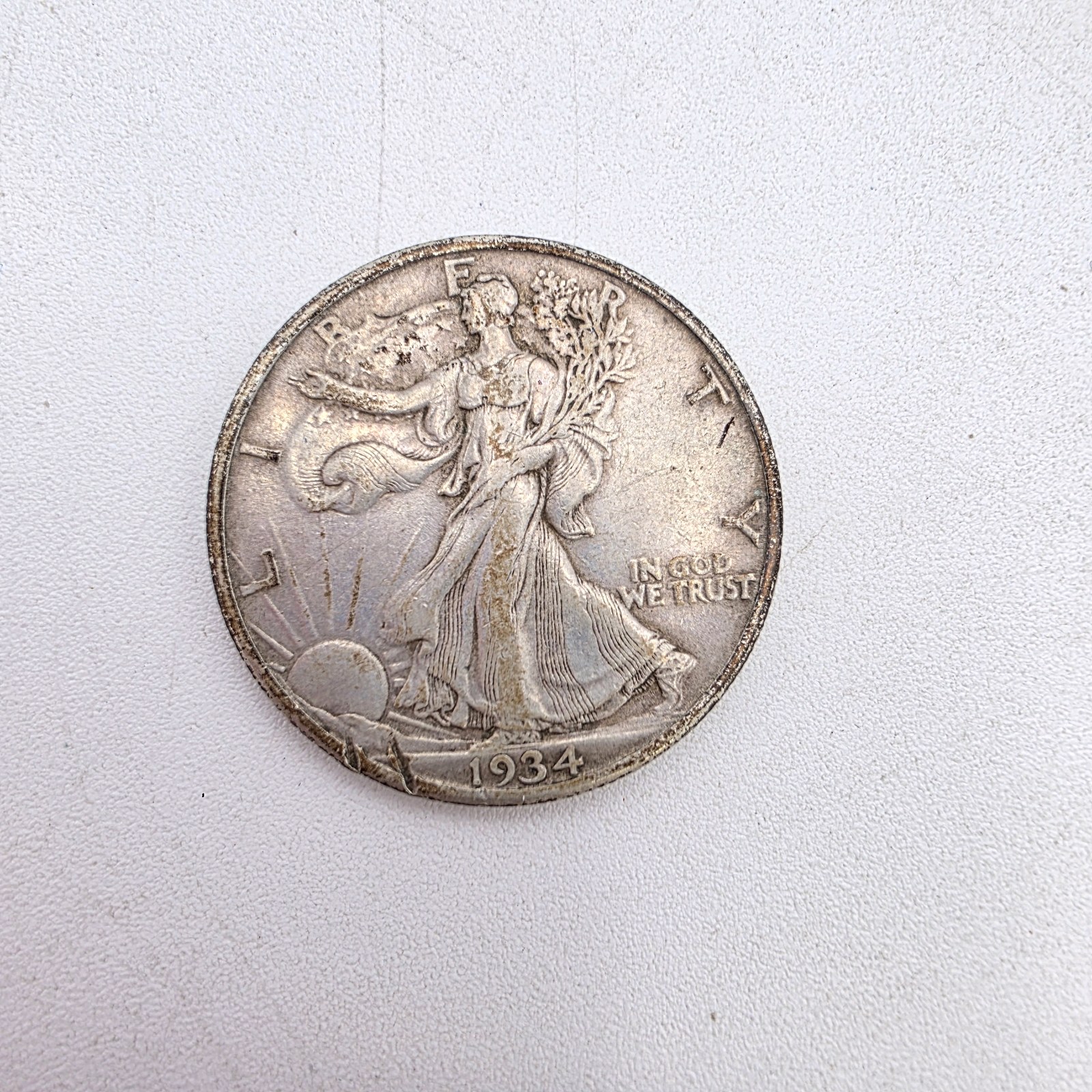 1934 Walking Liberty Half Dollar  90% Silver  Better Early Date  Approx. 0.3617 Troy Oz Silver
