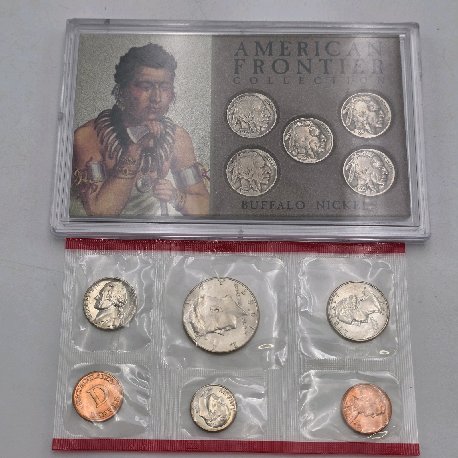 American Frontier Buffalo Nickel Set  1987 U.S. Mint Coin Set  Morgan Mint Display Lot  No Silver Content Verified