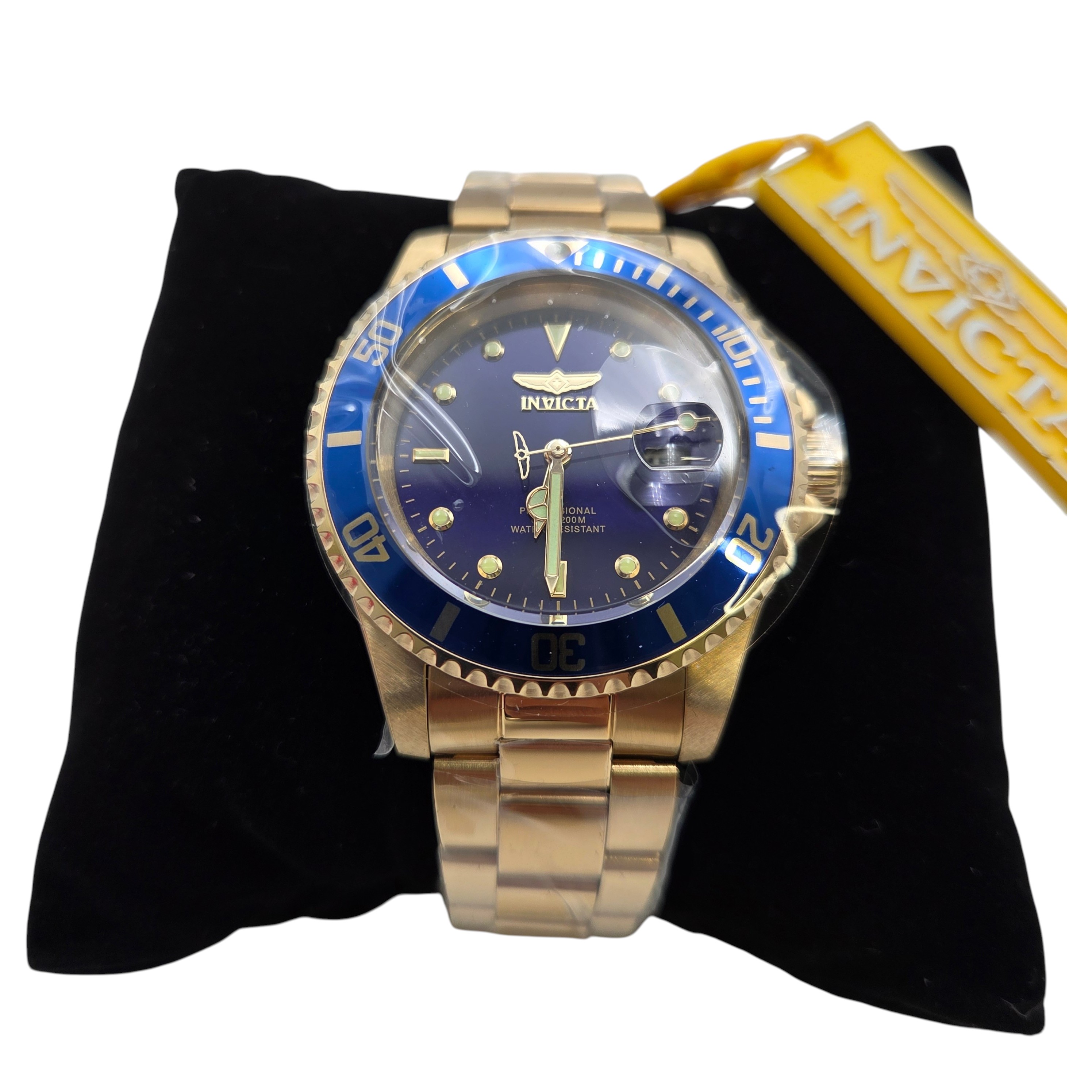 Retail price $199.00 Invicta Pro Diver Coastpath Mens Watch - 40mm (PF10165) model #26974 Mens Gold Blue Watch Quartz Stainless Steel New