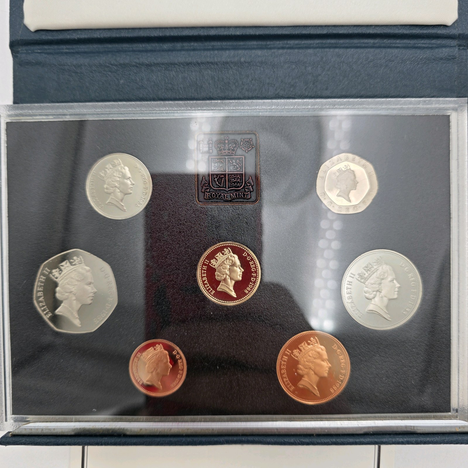 1988 Royal Mint United Kingdom Proof Coin Collection  7 Coin UK Collector Set  No Silver Content Verified