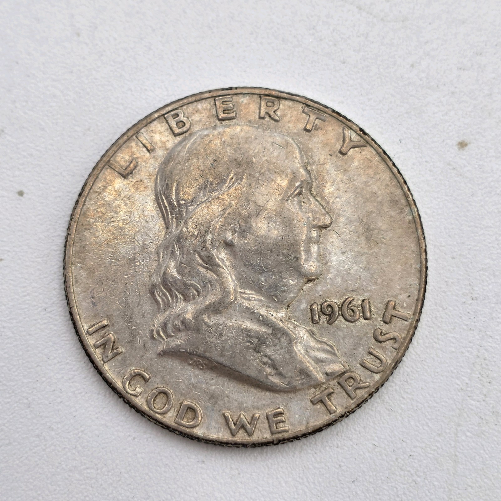1961-D Franklin Half Dollar  90% Silver  .36169 Troy Oz Silver  Denver Mint U.S. Coin