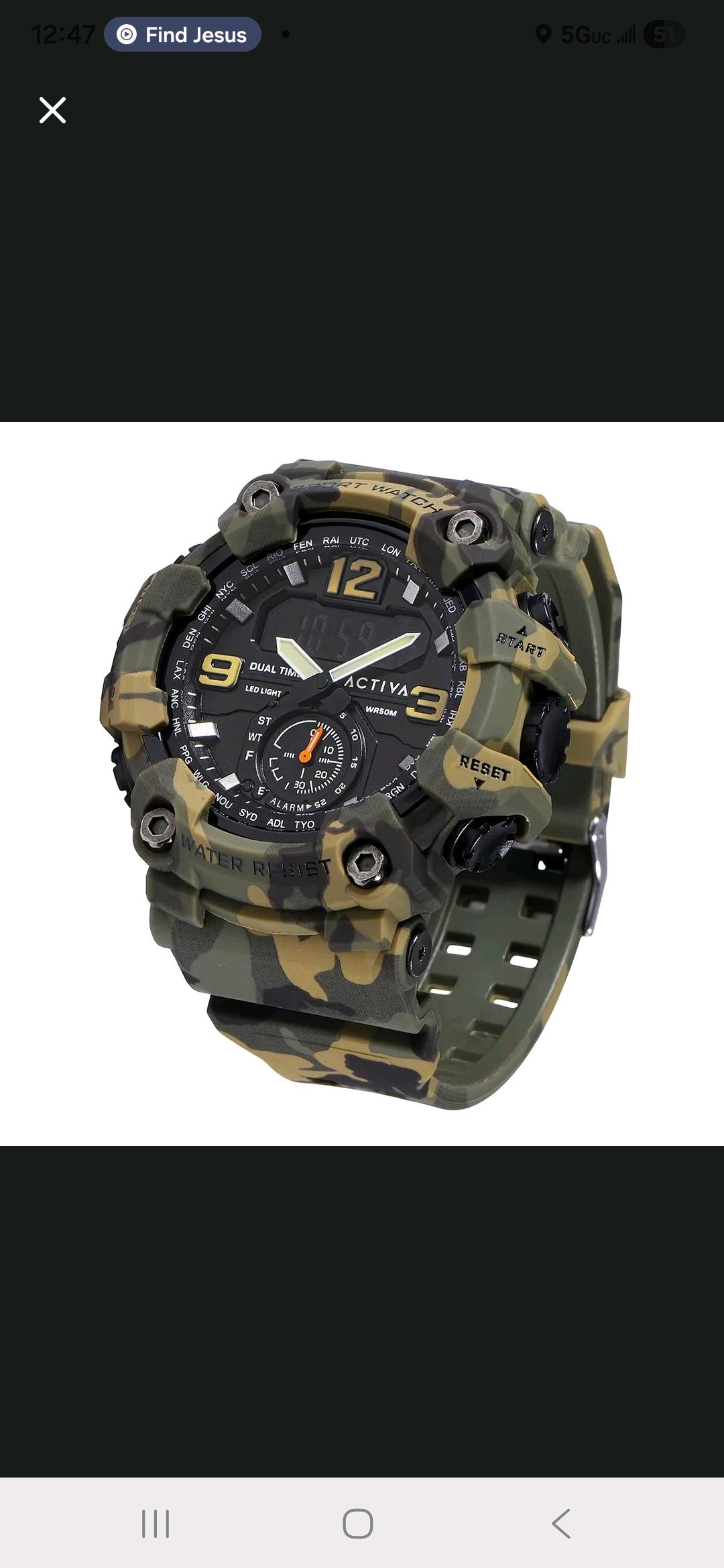 Retail Price $99.00 Activa x Invicta BlackOps Mens 56mm Digital Watch (Model ACW1637-004) BRAND NEW IN BOX
