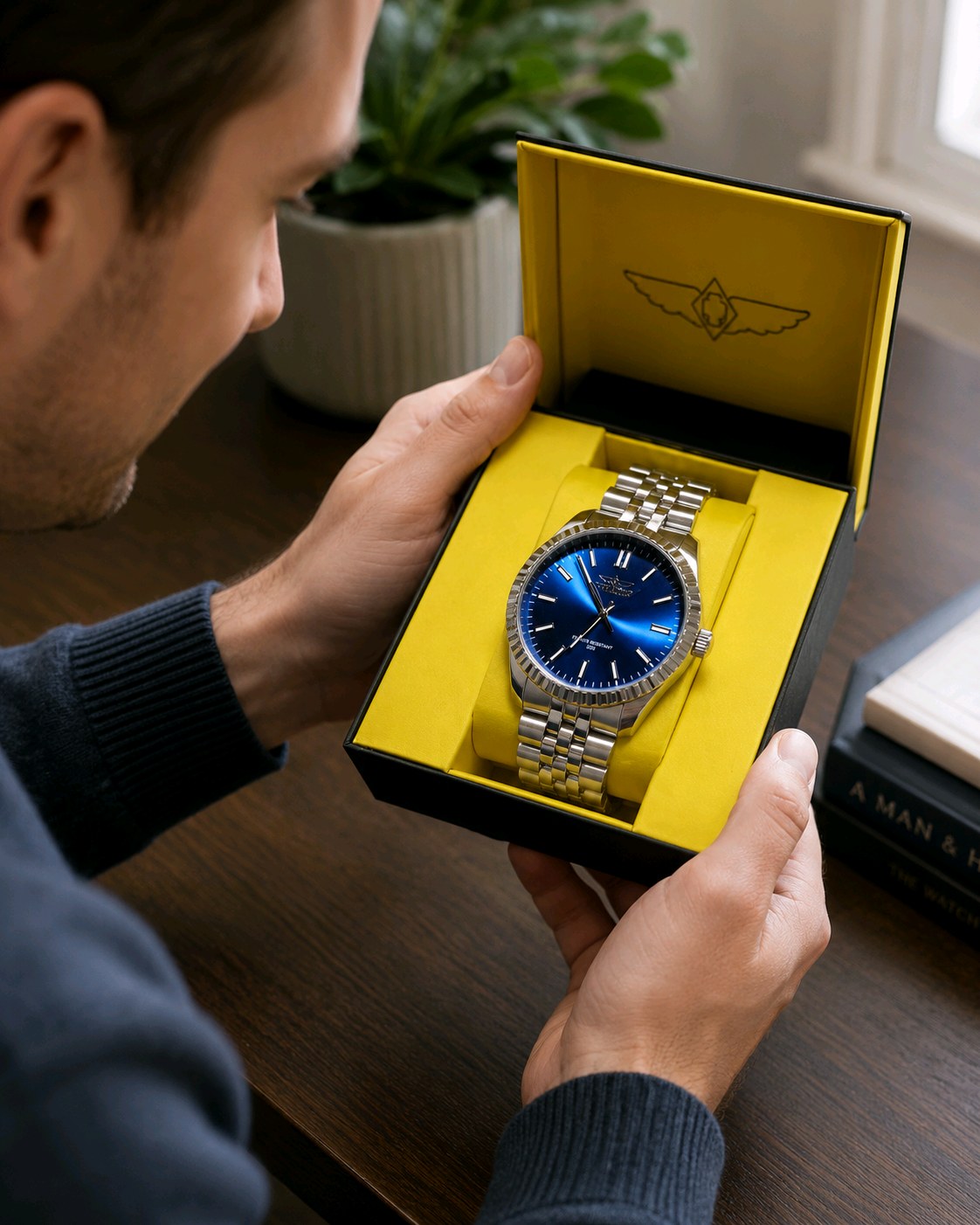 Retail Price $199.00 Invicta Specialty Oxford Mens Watch 43mm Stainless Steel Blue Dial Model 47481 Brand NEW In Box