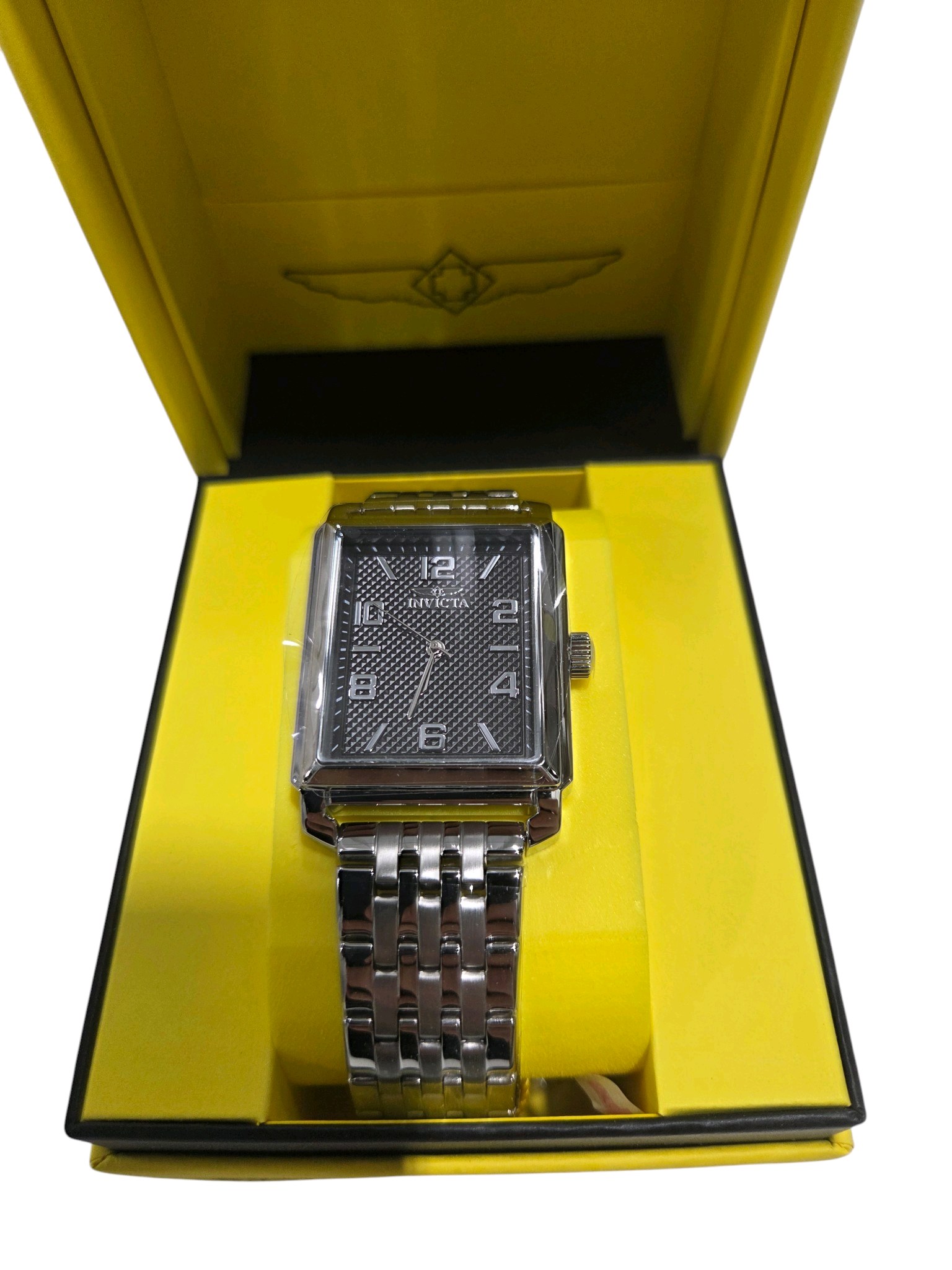Retail Price $199.00 Invicta 46659 Watch  Stainless Steel Rectangular Case  New In Box With Tag