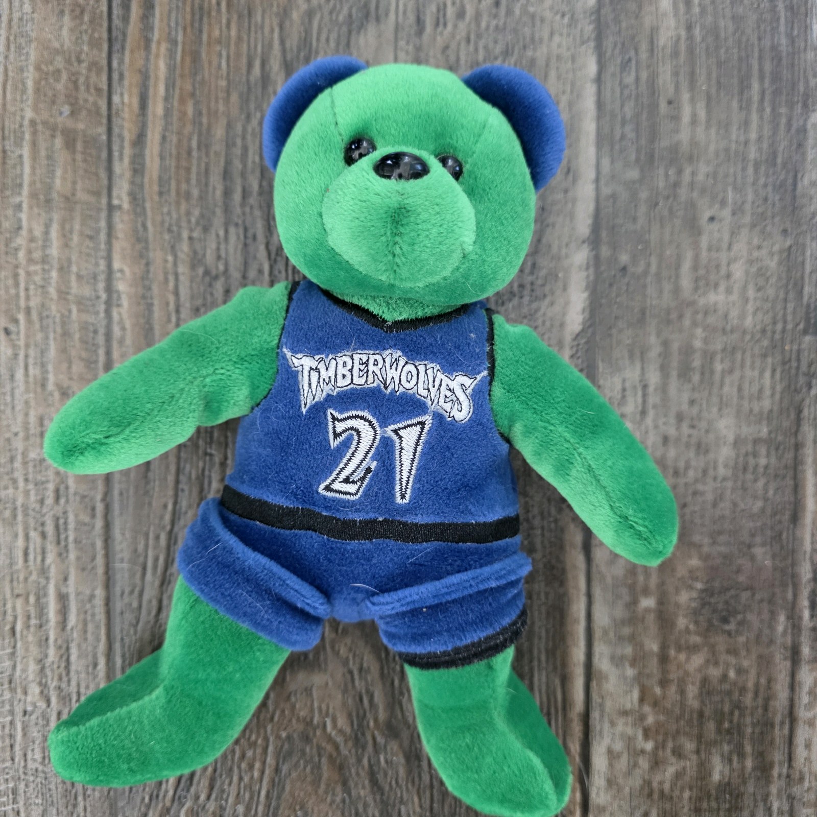 Kevin Garnett #21 Minnesota Timberwolves Green Plush Bear  KG NBA Fan Collectible