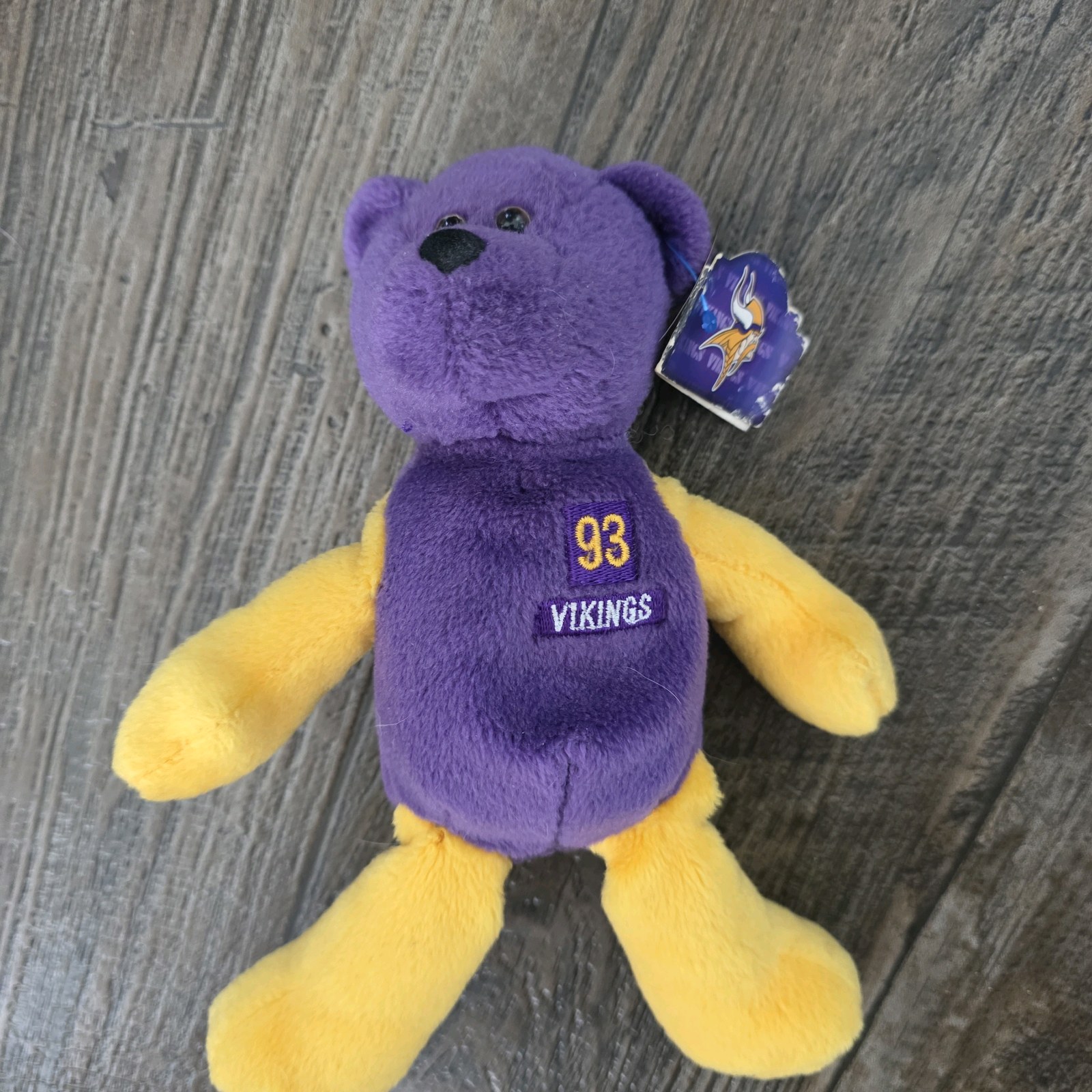 Jared Allen #93 Minnesota Vikings Plush Bear  Purple & Gold NFL Fan Collectible With Tag