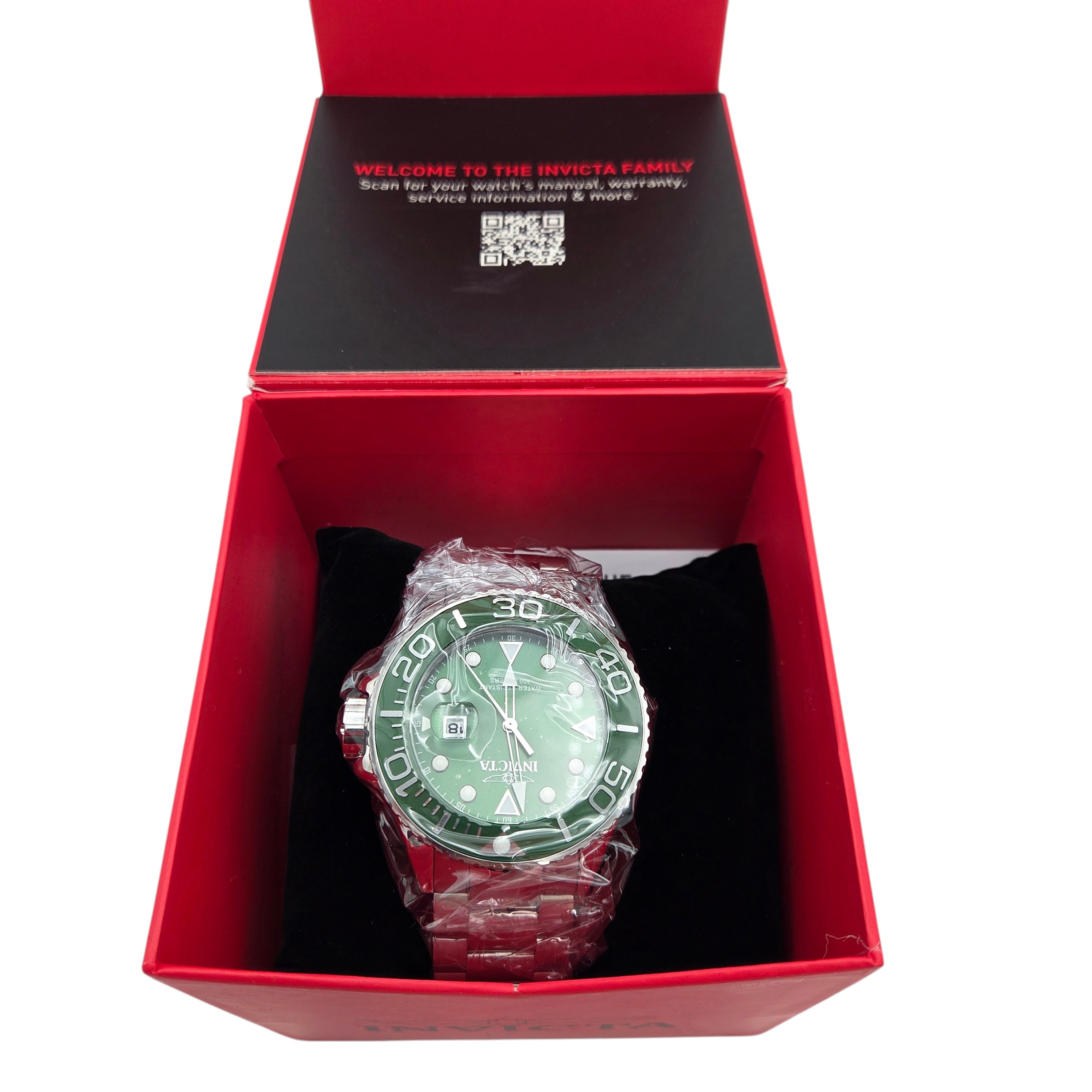 RETAIL PRICE $329.00 Invicta Pro Diver Mens Watch - 52mm, Steel (model #49638) Mens Watch Green Water Resistant Stainless Steel- New
