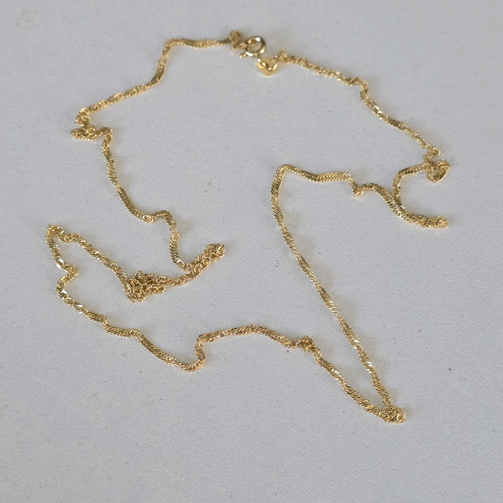 925 Sterling Silver Gold Plated Necklace  New Delicate Chain Jewelry