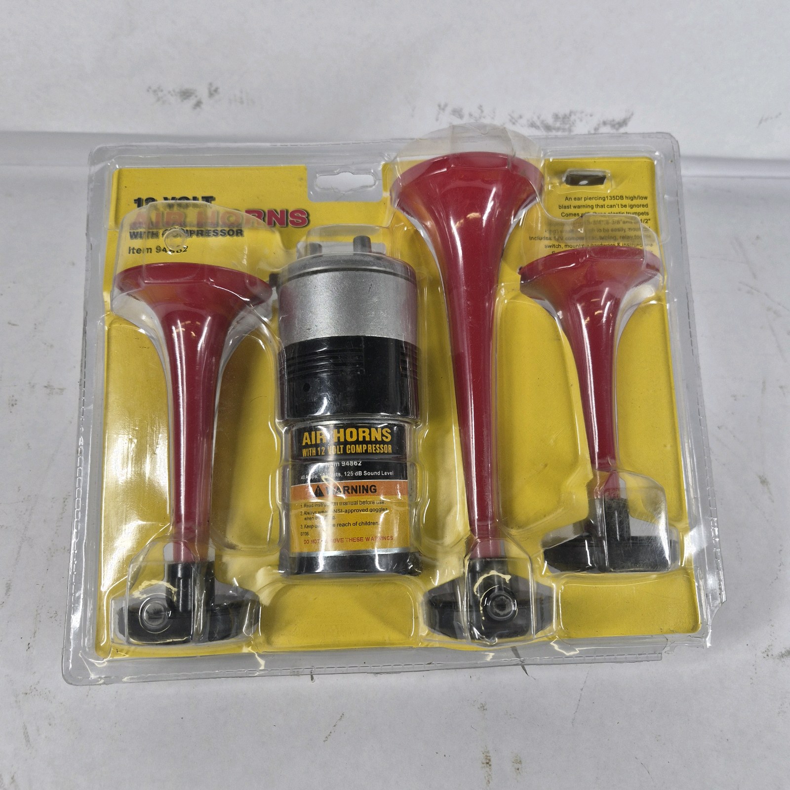 12 Volt Air Horn Kit with Compressor