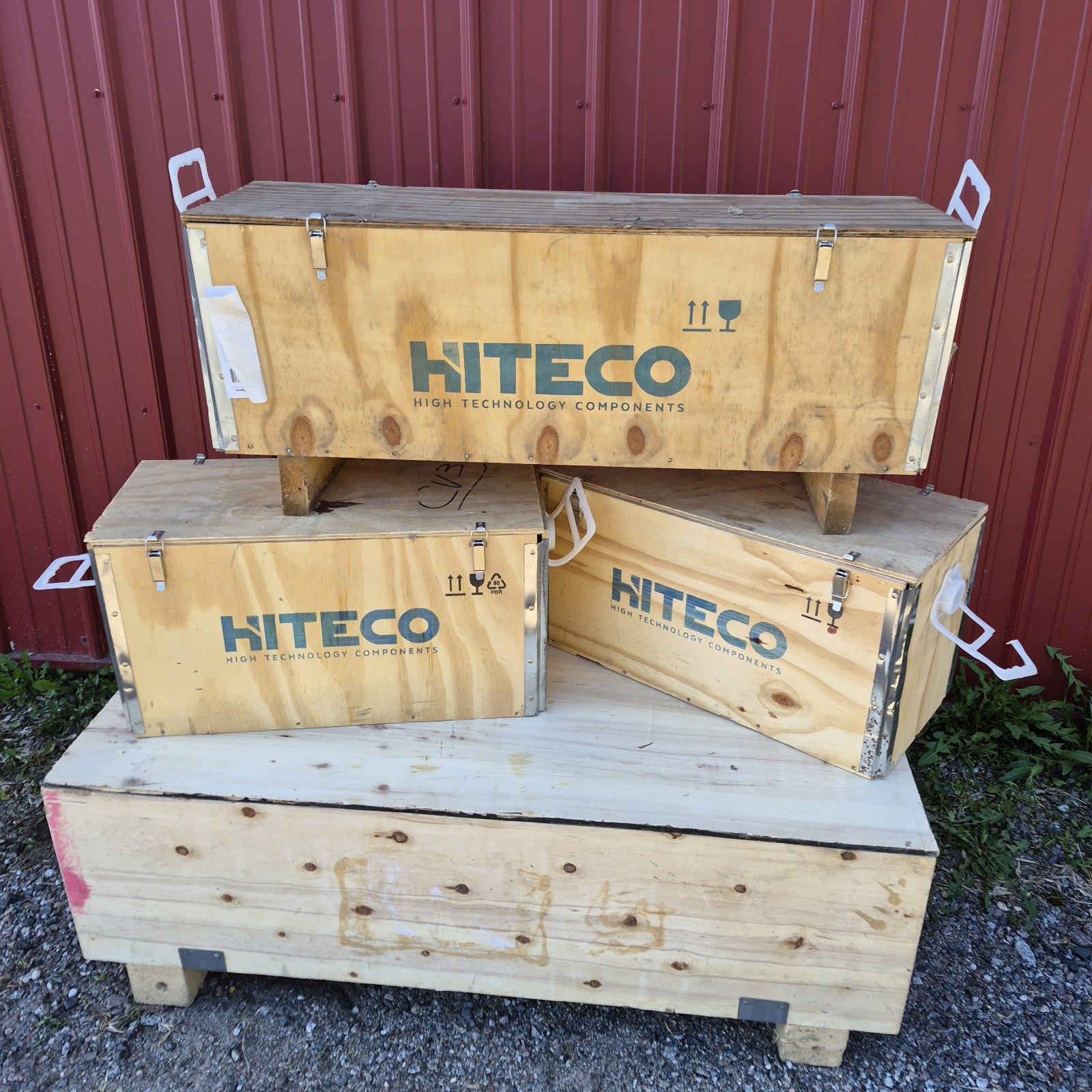Lot of Hiteco Wooden Shipping Crates