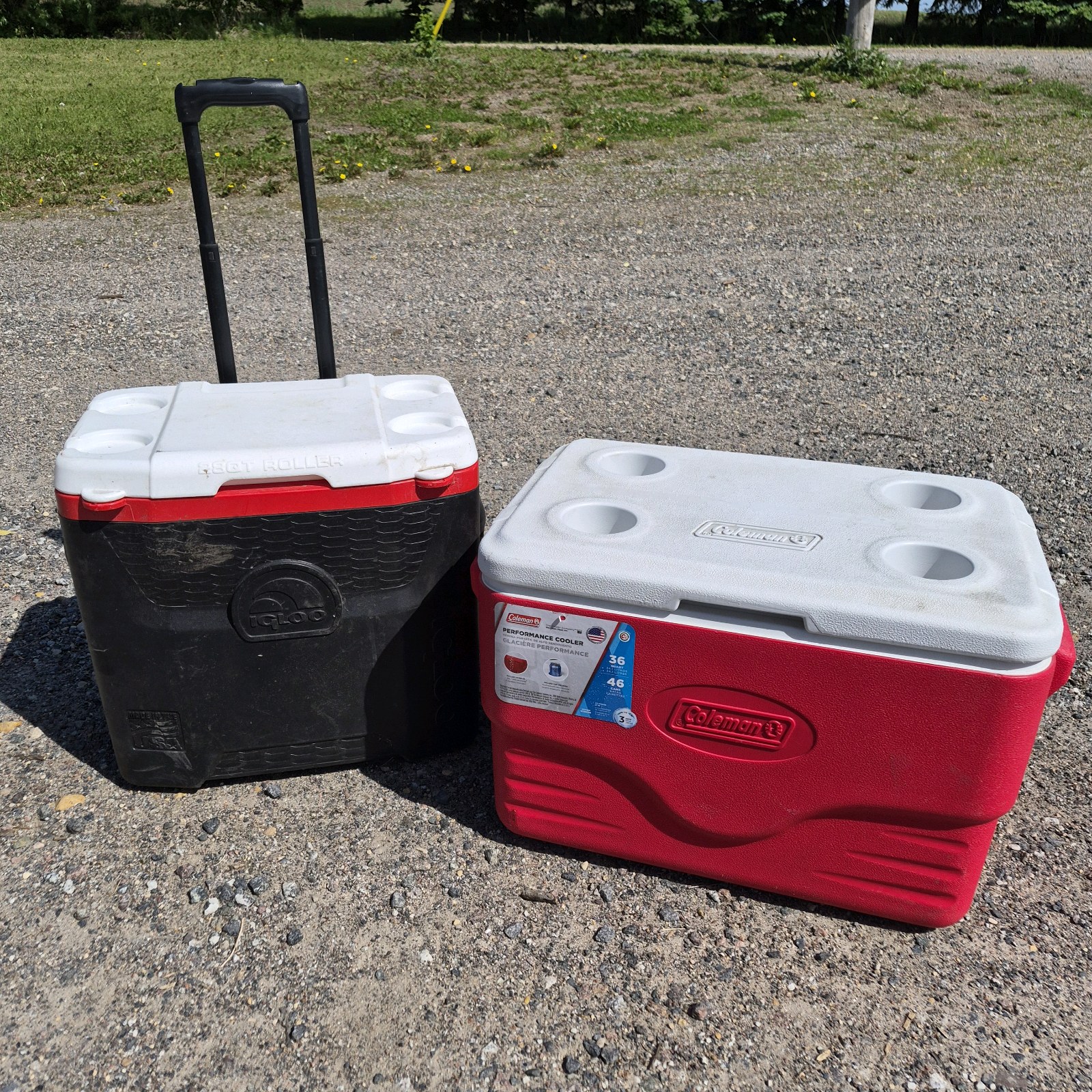 Lot of 2 Coleman and Igloo Coolers
