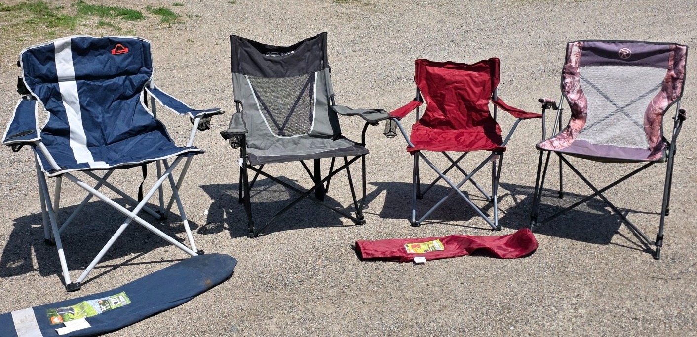 Lot of 4 Folding Camping Chairs