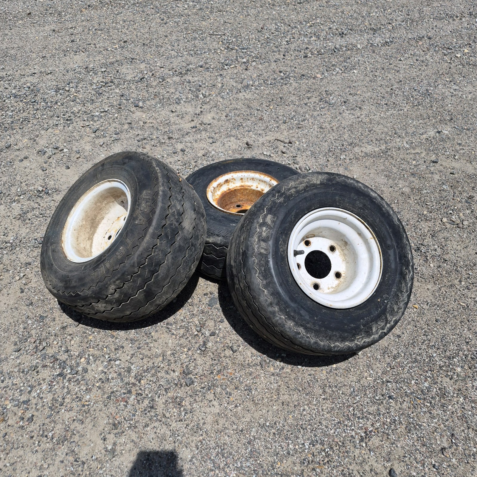 Lot of 3 Trailer Tires and Wheels