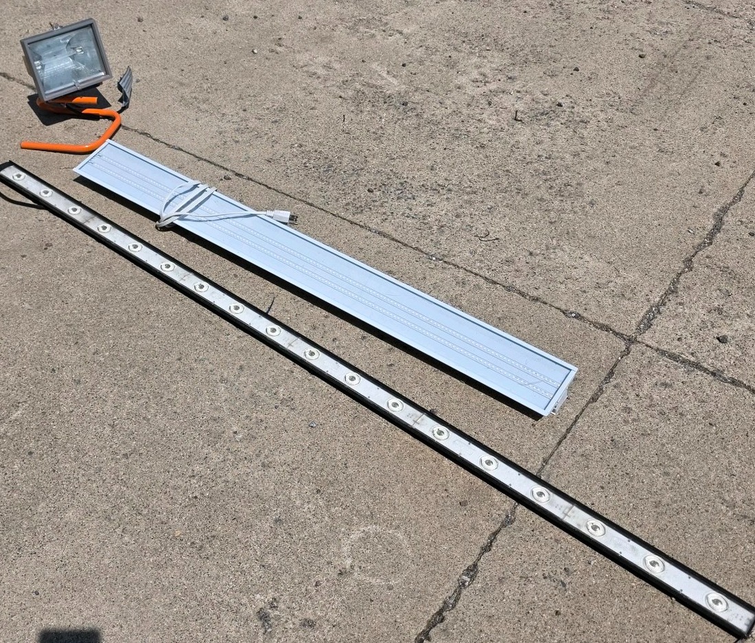 Lot of Shop Lights Work Light LED Strip Light and Fixture Panels