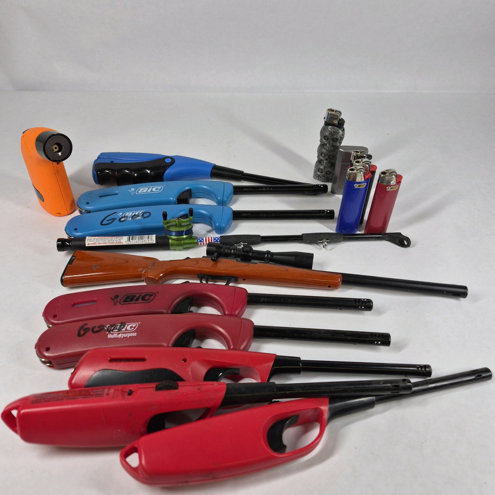 Lot of BIC Multi-Purpose Utility Lighters and Novelty Lighters