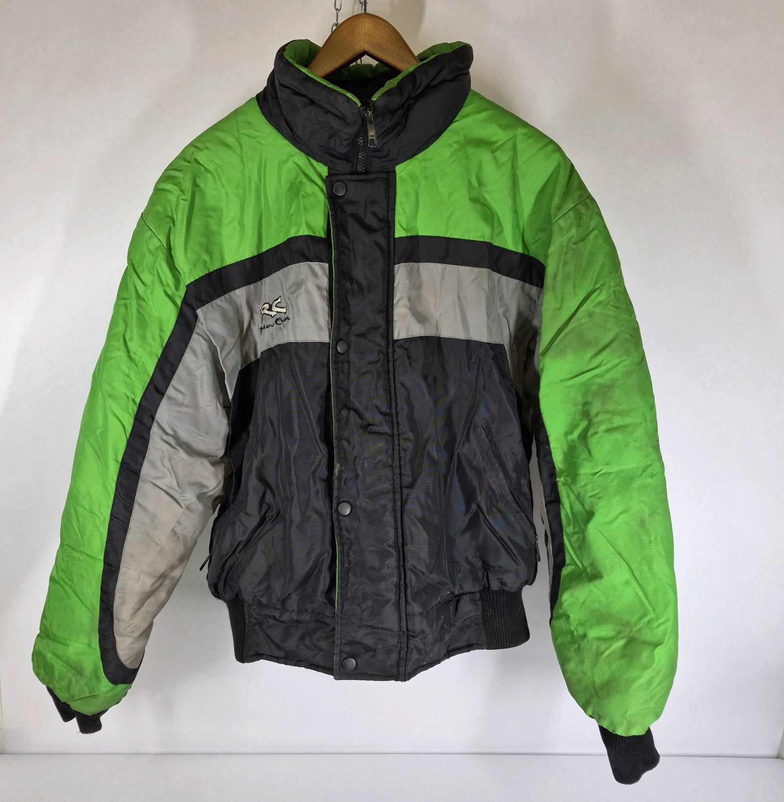 Riders Choice Green Black Gray Winter Jacket Size Large