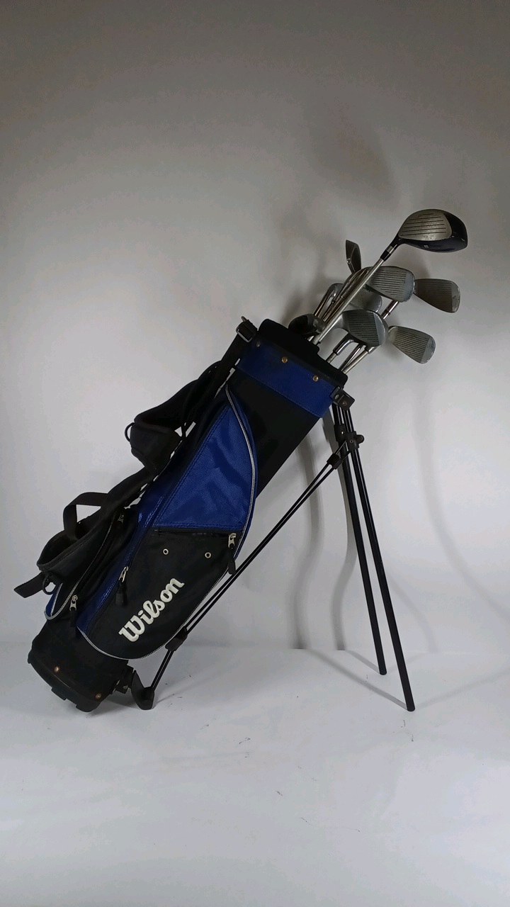 Wilson Blue Black Stand Golf Bag with Clubs