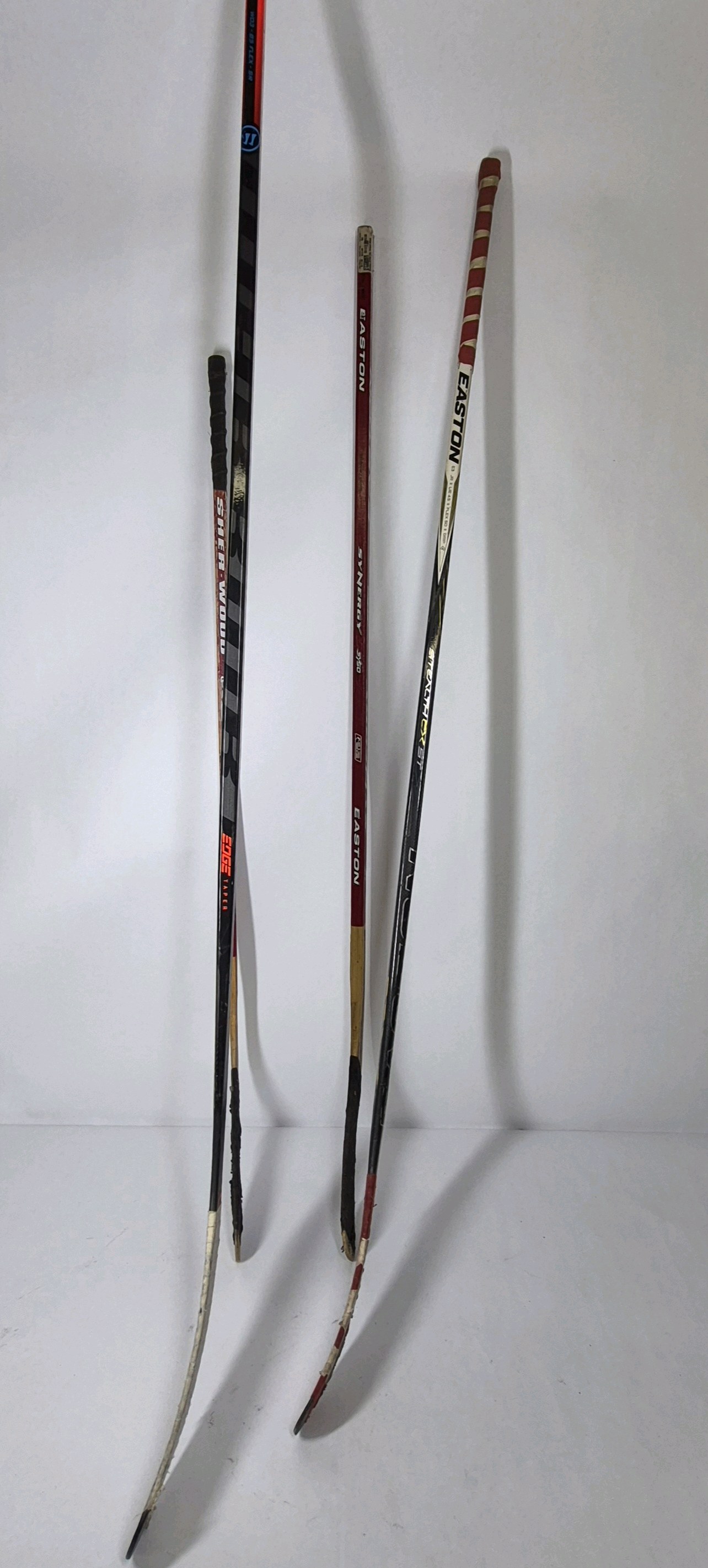 Lot of 3 Hockey Sticks Easton and Warrior
