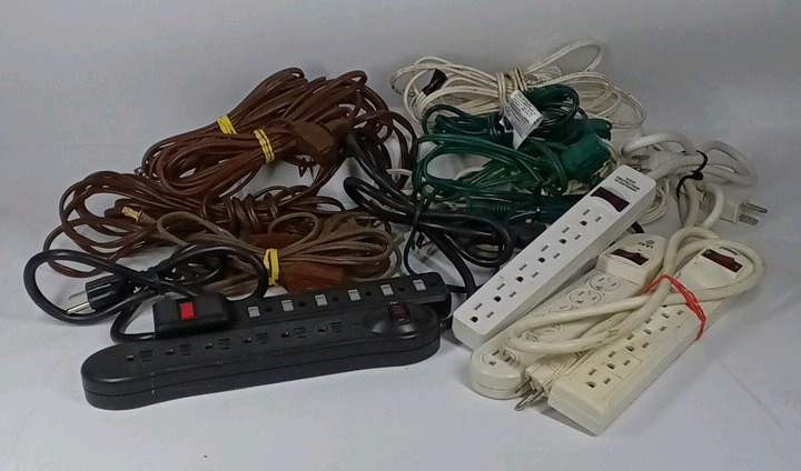 Lot of Power Strips and Extension Cords