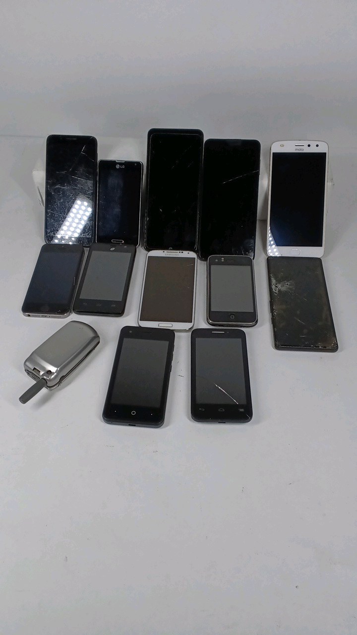Lot of Assorted Cell Phones Apple Samsung LG Motorola TCL ZTE Alcatel