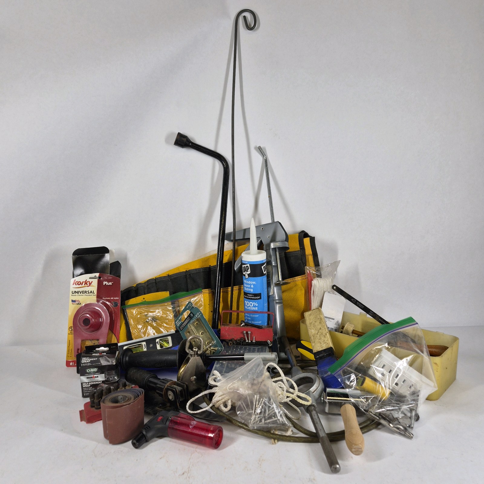 Lot of Assorted Household Repair Tools, Hardware, and Shop Supplies