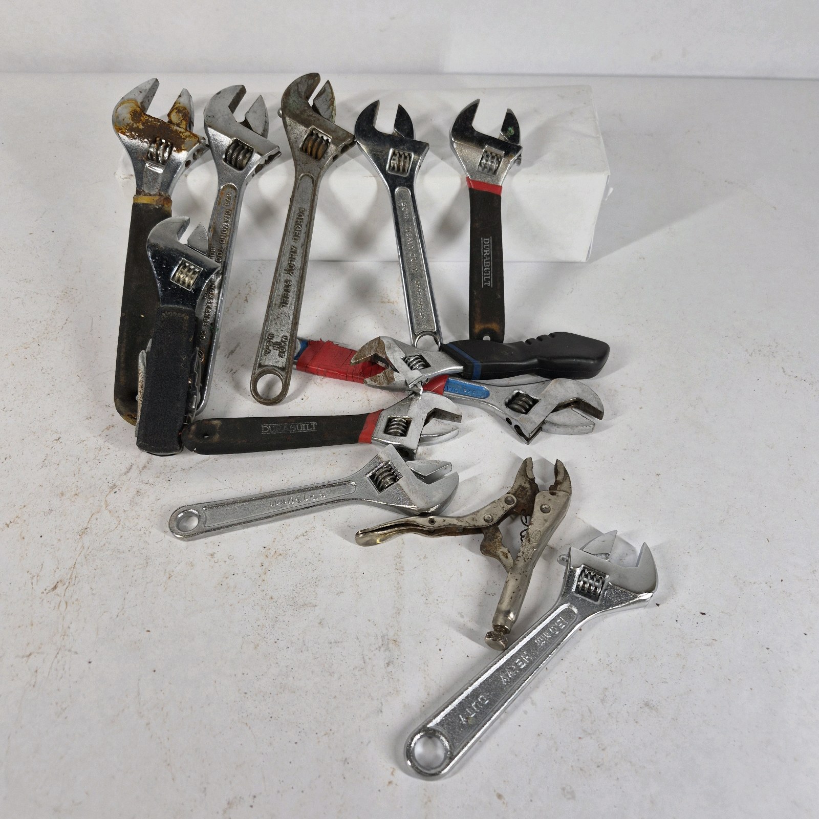 Lot of Assorted Adjustable Wrenches and Locking Pliers