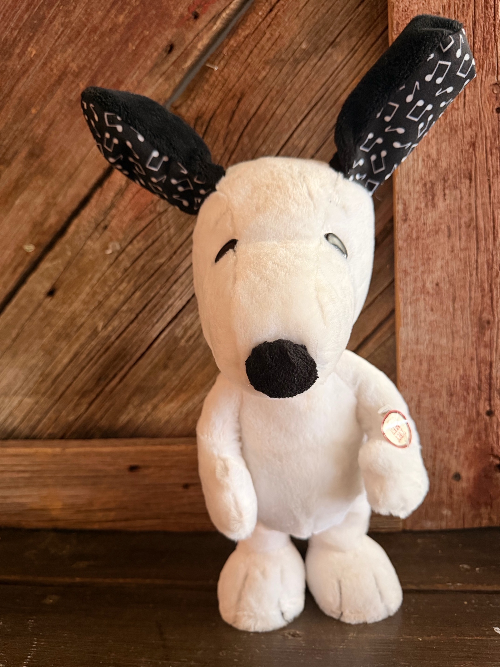 Snoopy Plush Stuffed Animal w Musical Note Ears  Peanuts Character
