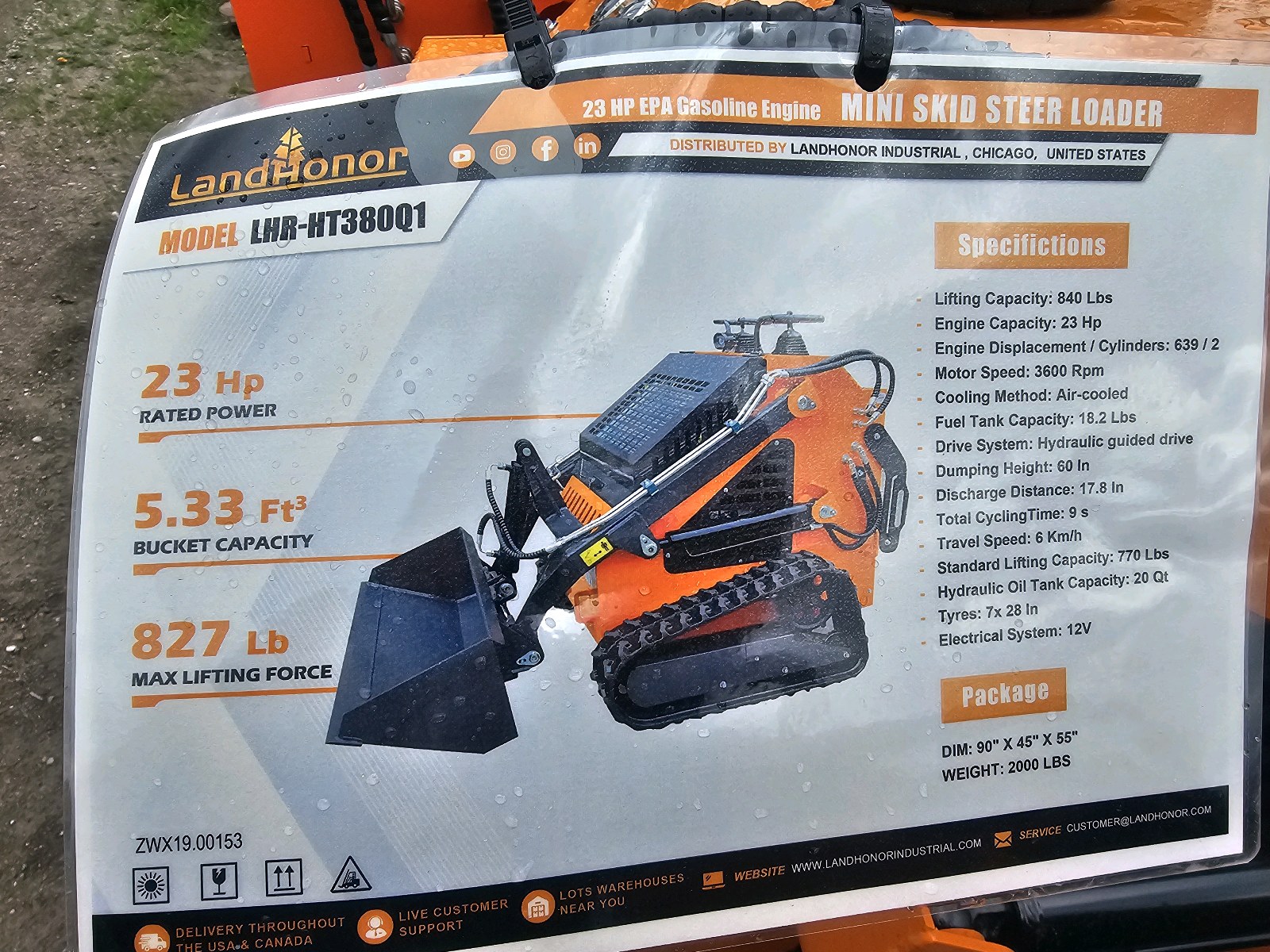 Unused 2026 LandHonor Mini Skid Steer Loader LHR-HT380Q1