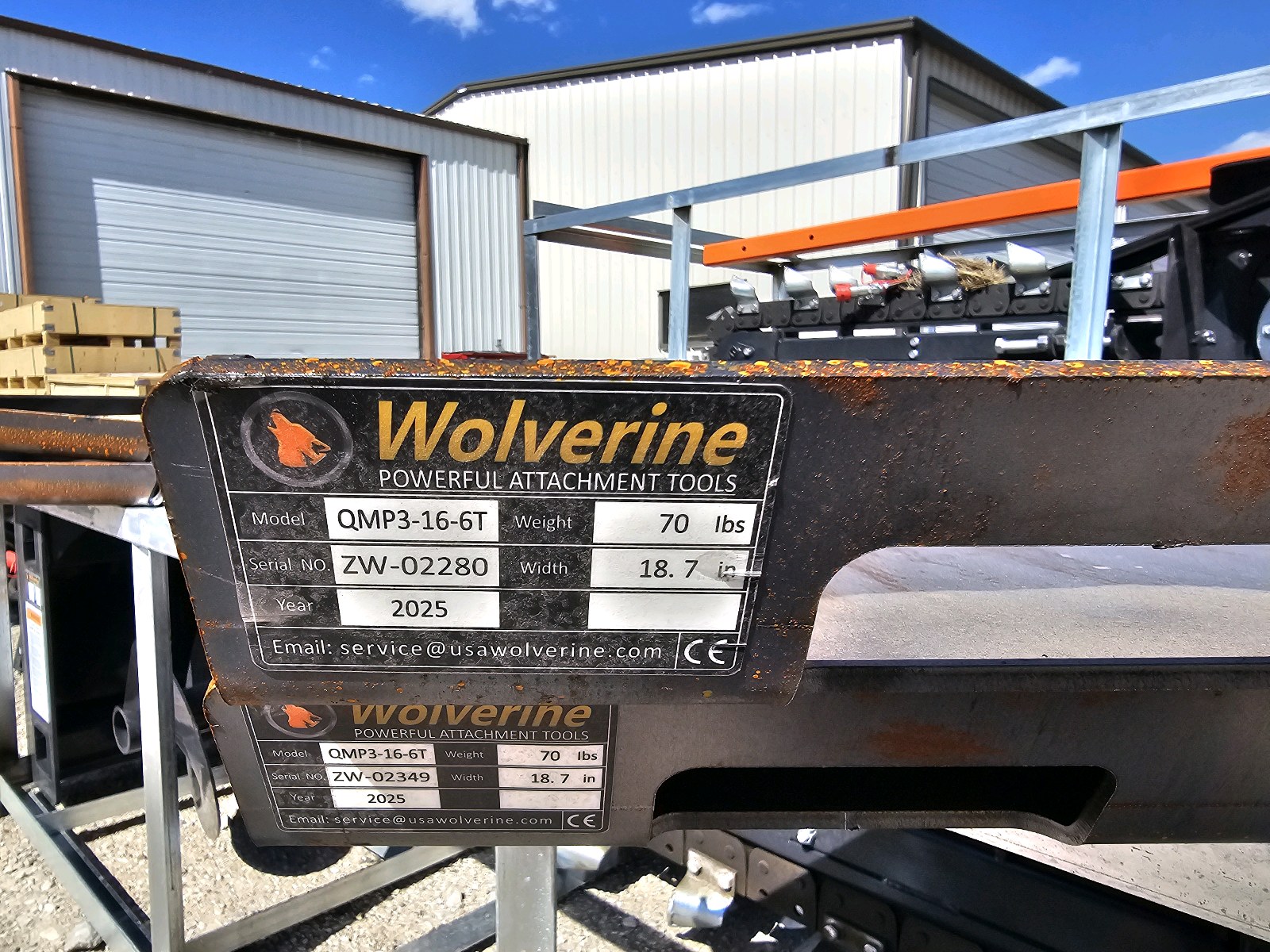 Unused 2026 WOLVERINE YINTATECH 14� Universal Quick Attach Mount Plate QMP3-16-6T