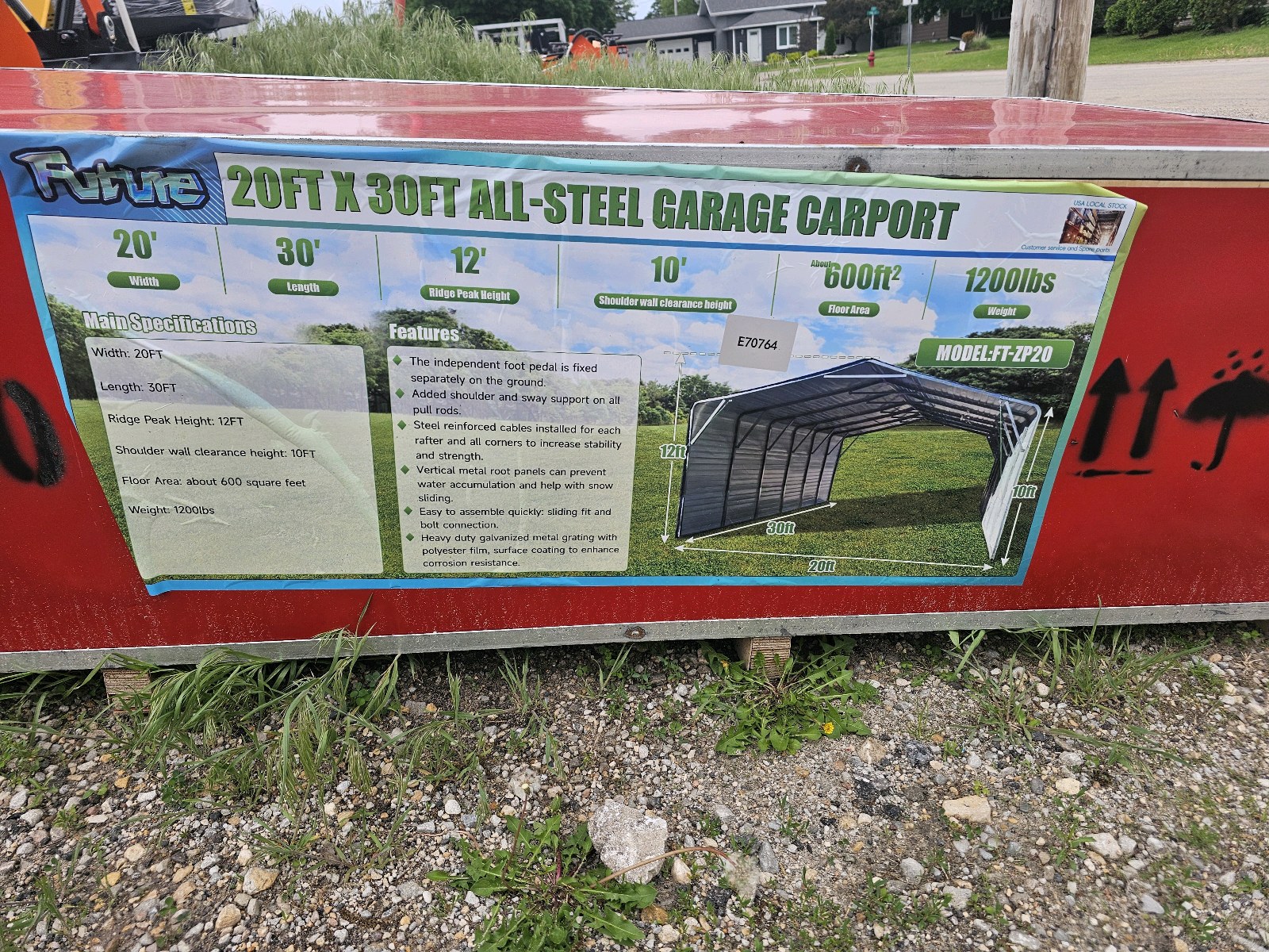 2026 Unused FUTURE 50*25FT Large Scale Storage Shed FT-S5025 (This is the shed frame only)