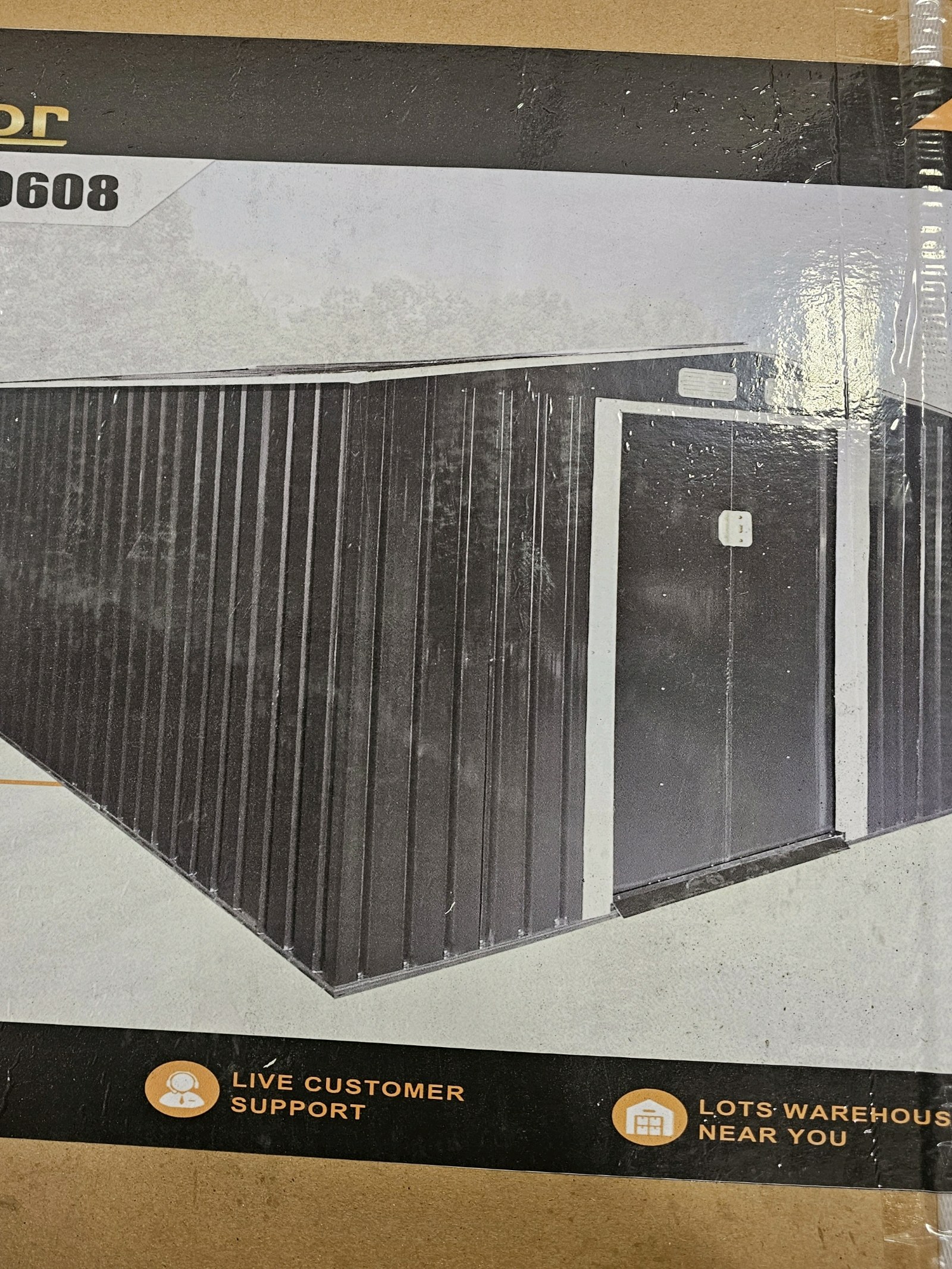 Unused 2026 LandHonor 6ft x 8ft Galvanized Apex Roof Metal Shed LHR-MS0608